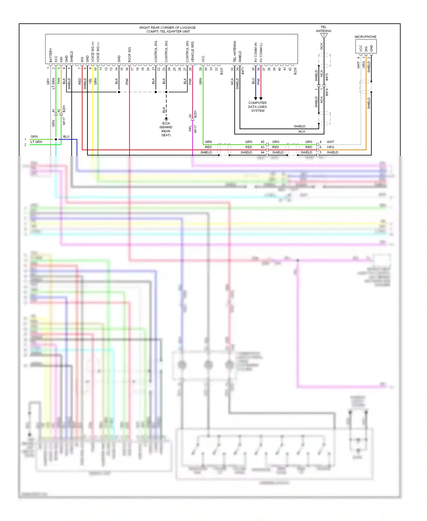 Wiring diagram shield shield for Infiniti Q60 I (2013-2016) (11 of 14)