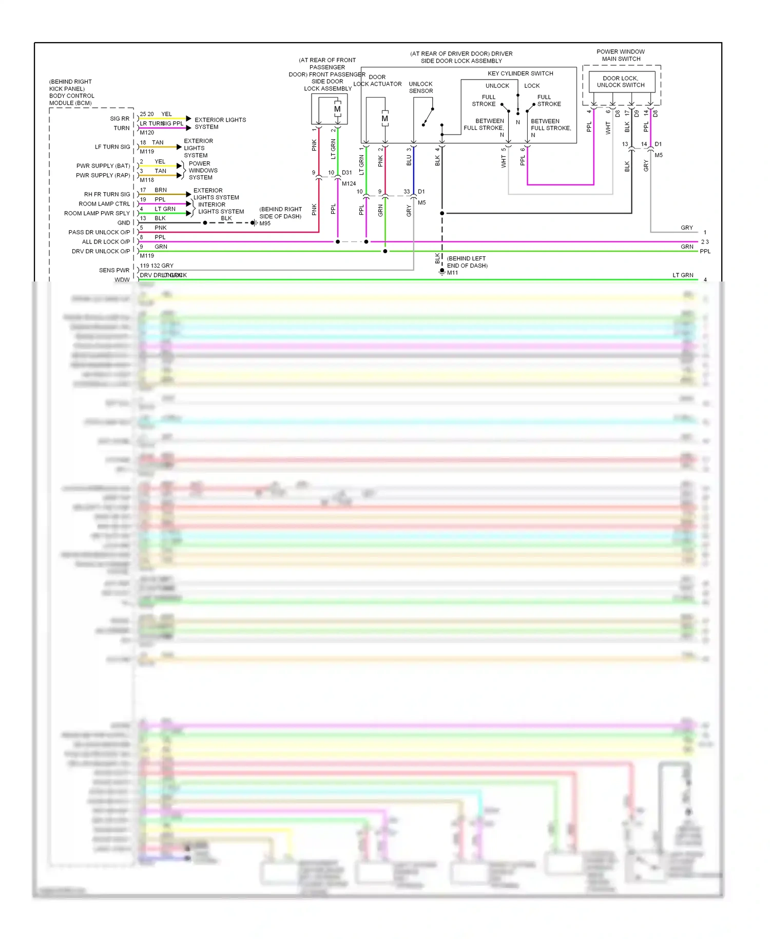 Wiring diagram unlock sensor for Infiniti Q60 I (2013-2016) (1 of 4)