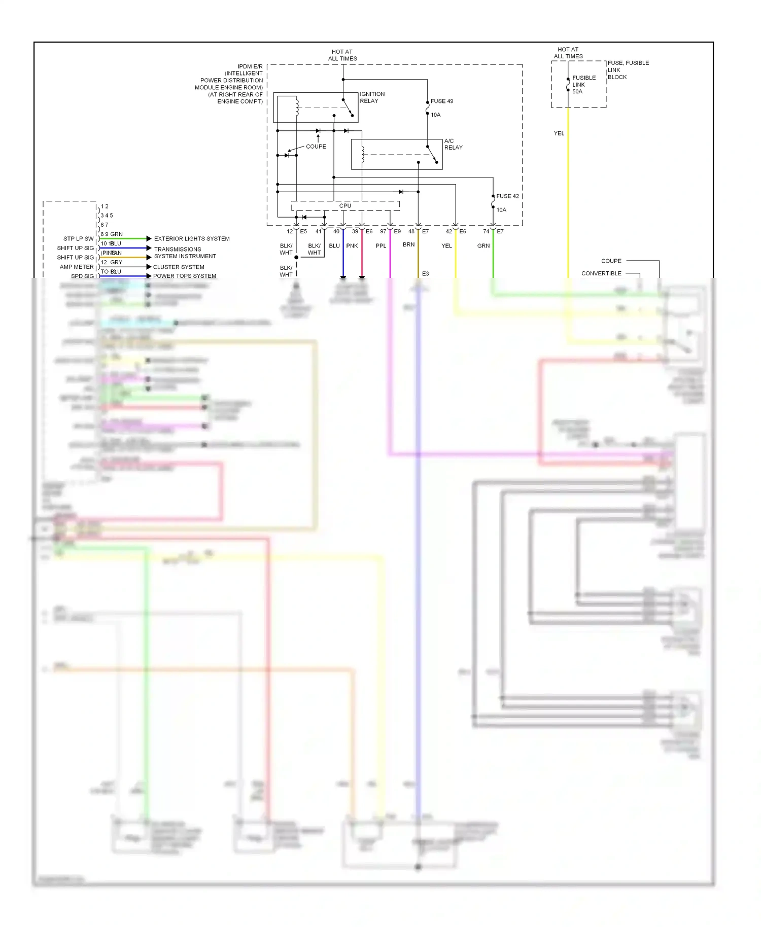 Wiring diagram warning systems transmissions system for Infiniti Q60 I (2013-2016) (1 of 1)