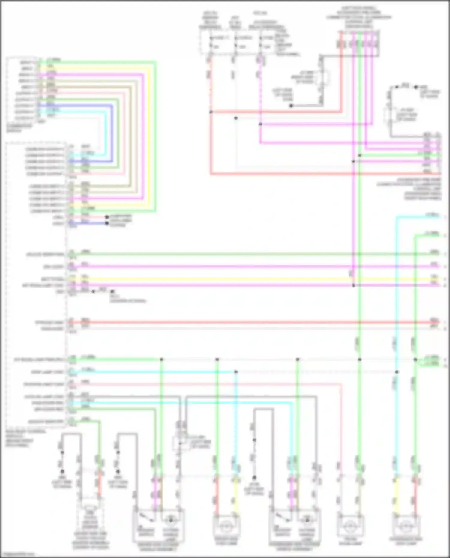 Q60 Infiniti II (2016-2024): Courtesy lamps circuit (1 of 2)