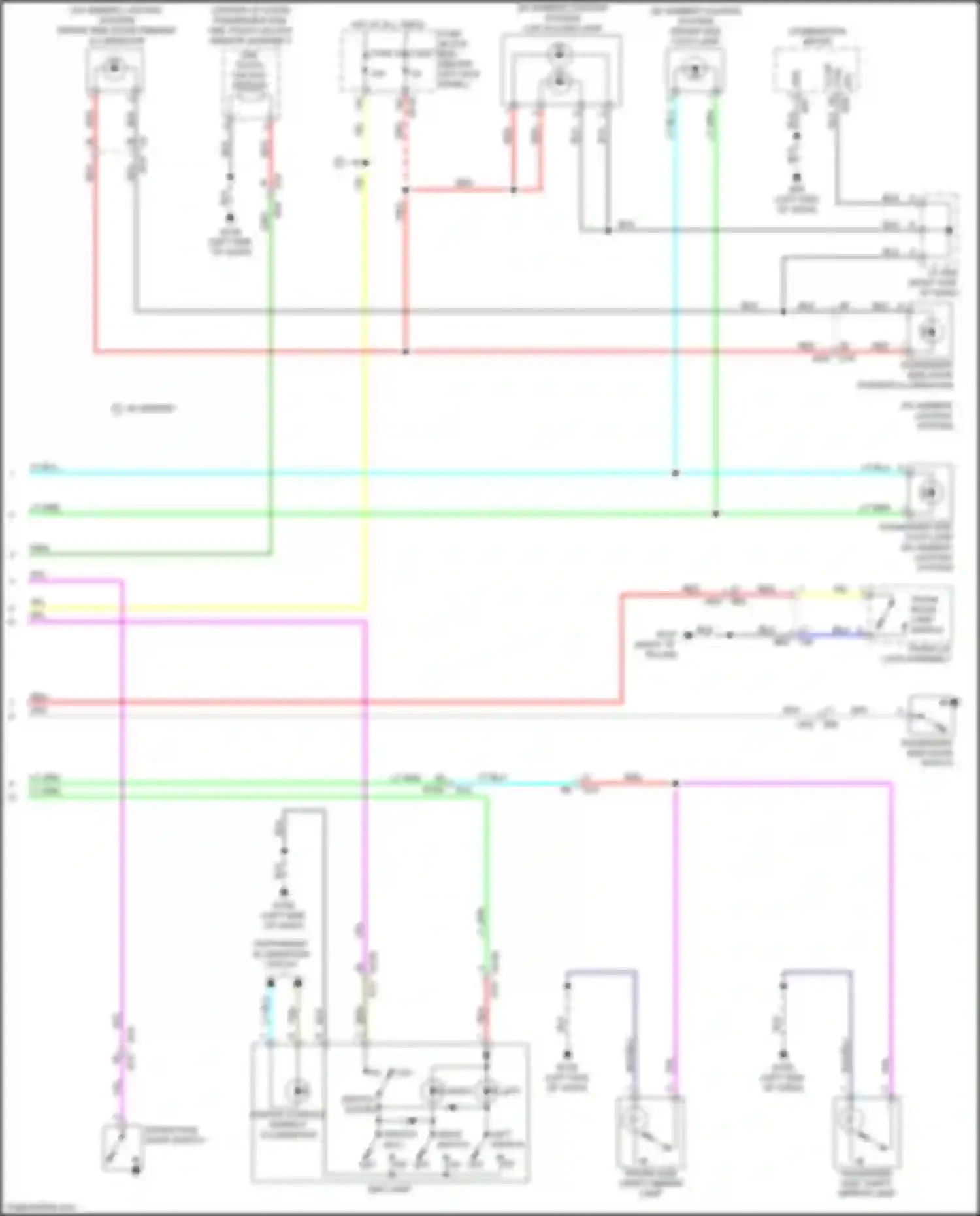 Q60 Infiniti II (2016-2024): Courtesy lamps circuit (2 of 2)