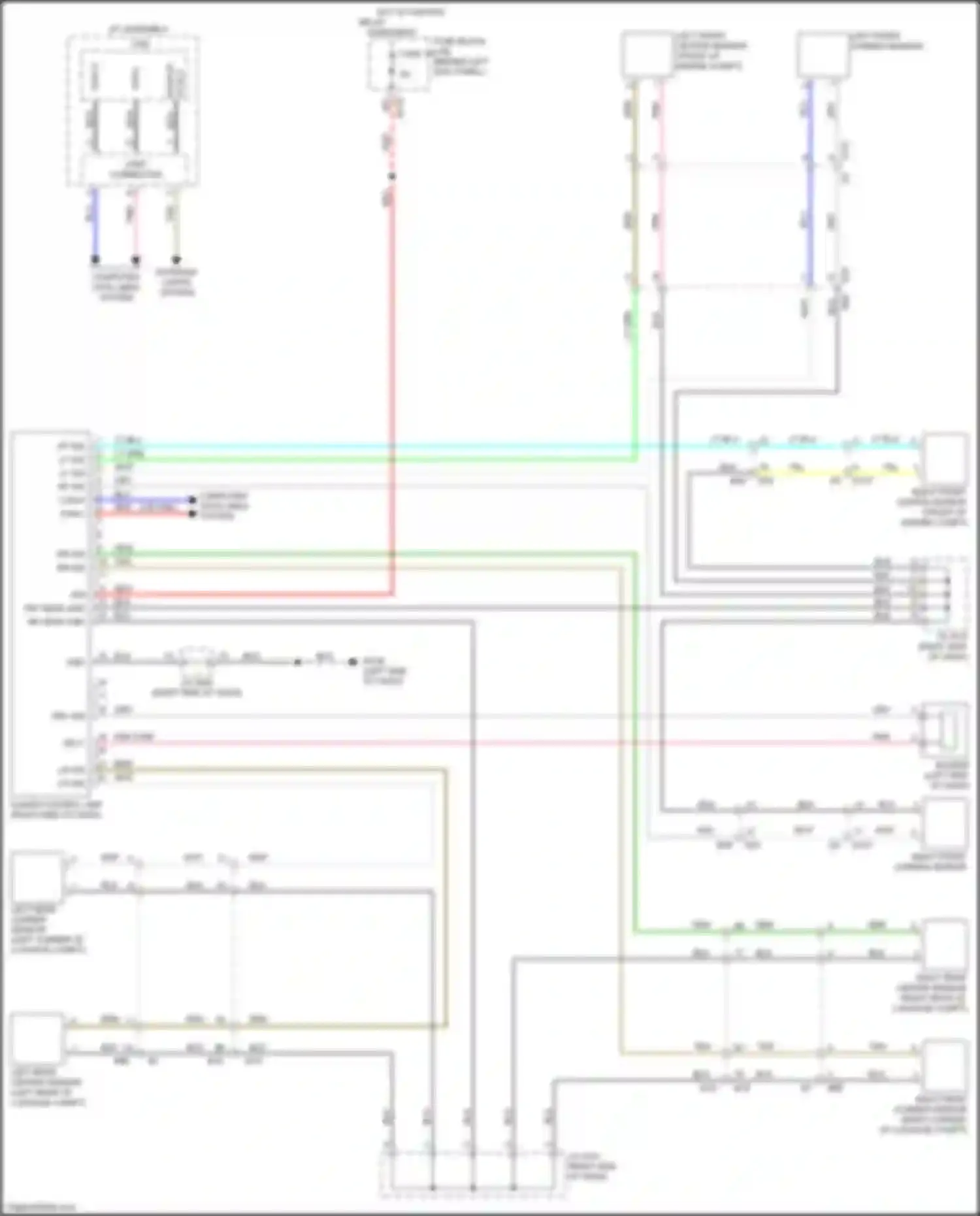 Q60 Infiniti II (2016-2024): Rear sonar circuit