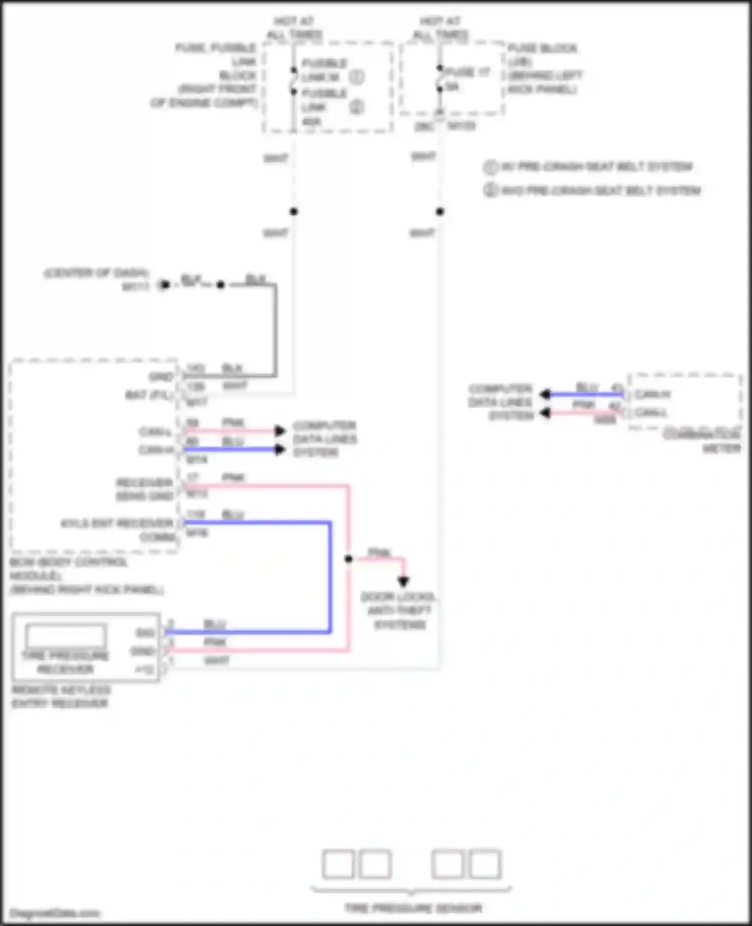 Q60 Infiniti II (2016-2024): Tire pressure monitoring circuit