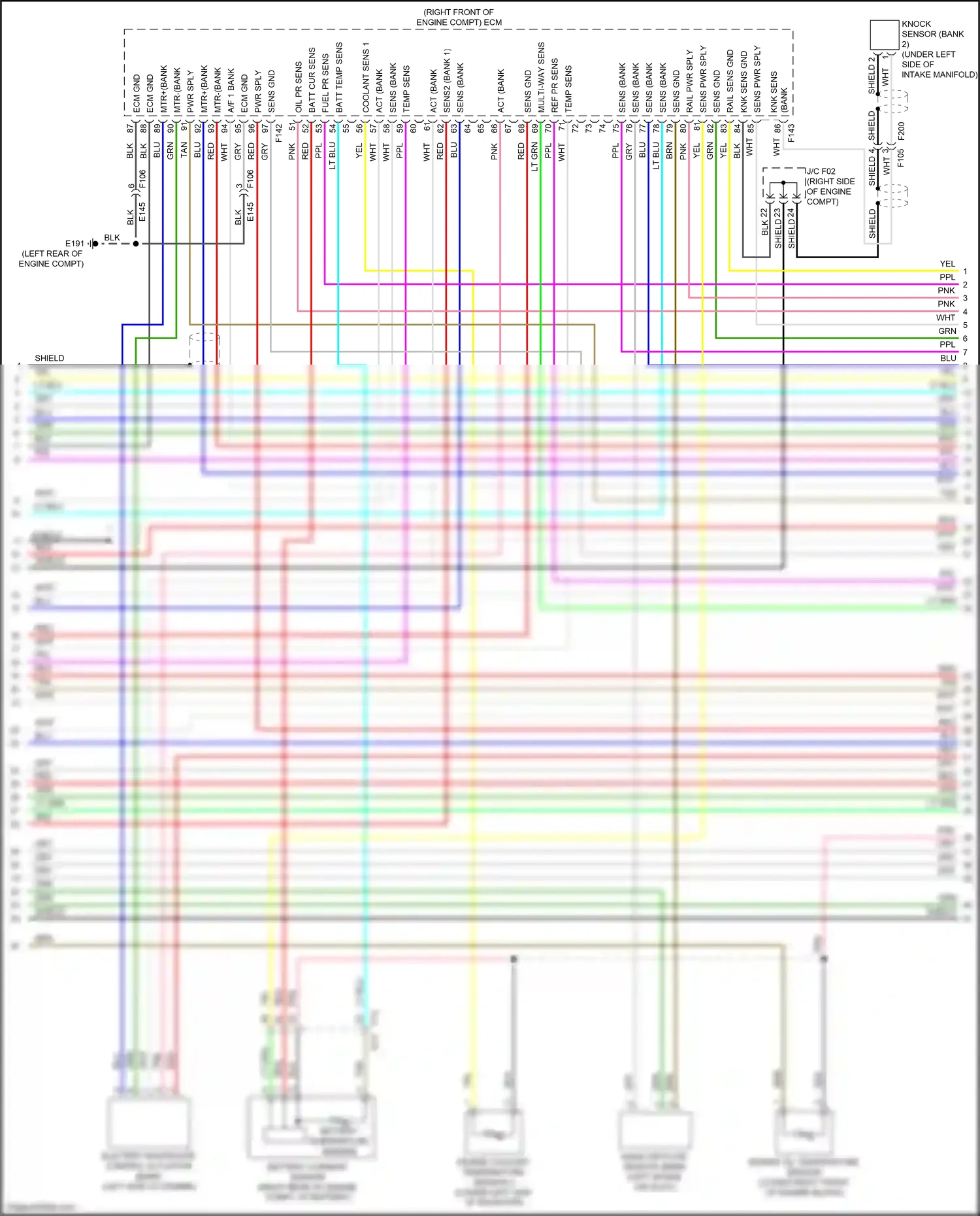 Wiring diagram battery current sensor for Infiniti Q60 II (2016-2024) (2 of 2)