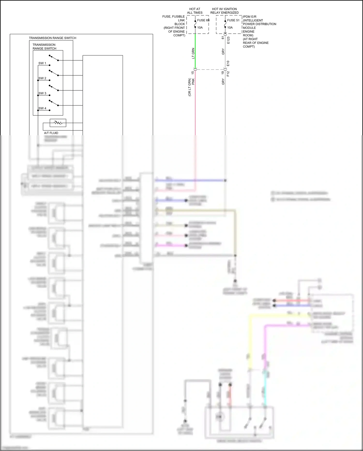 Wiring diagram chassis control module for Infiniti Q60 II (2016-2024) (1 of 4)