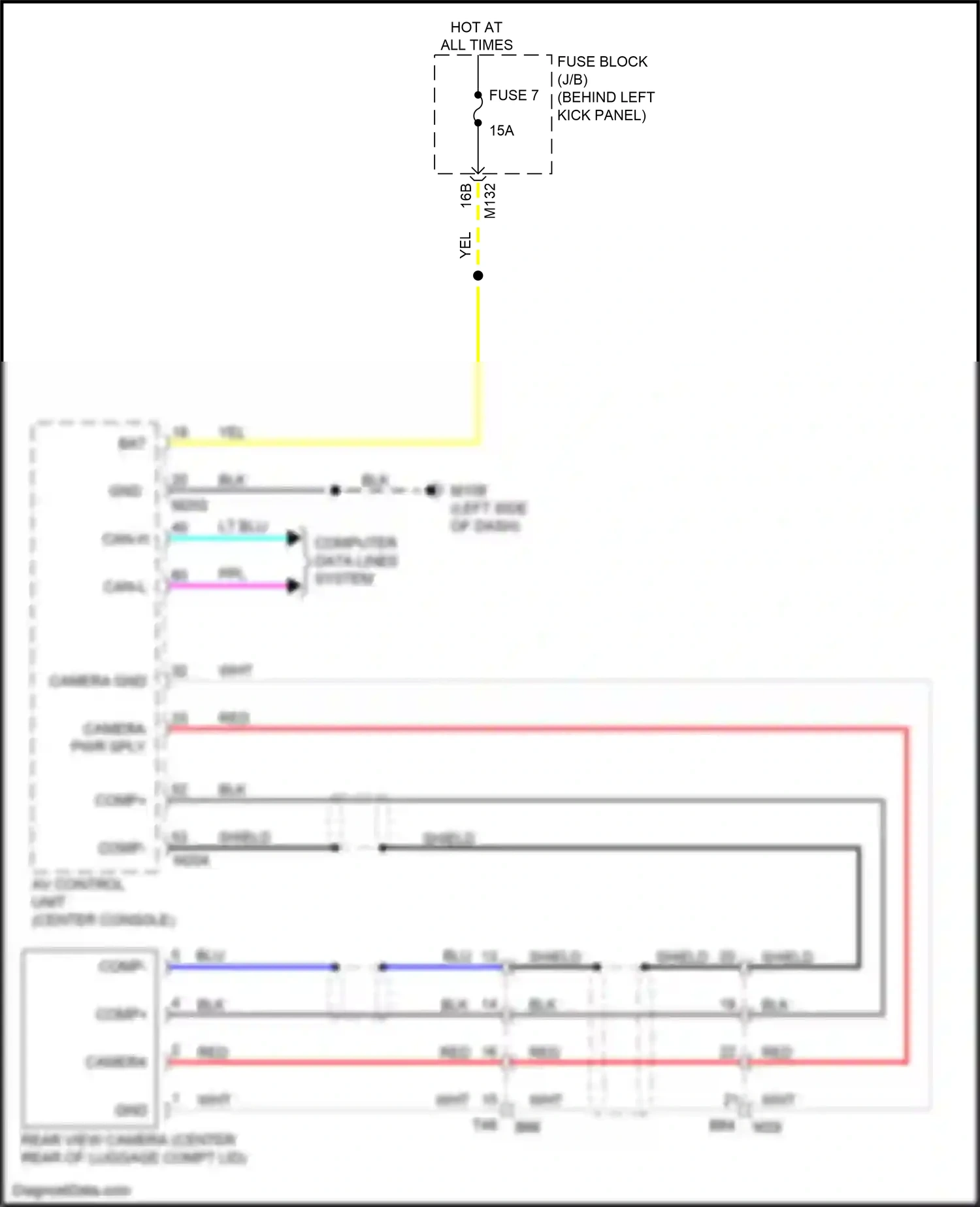 Wiring diagram computer data lines system for Infiniti Q60 II (2016-2024) (8 of 79)