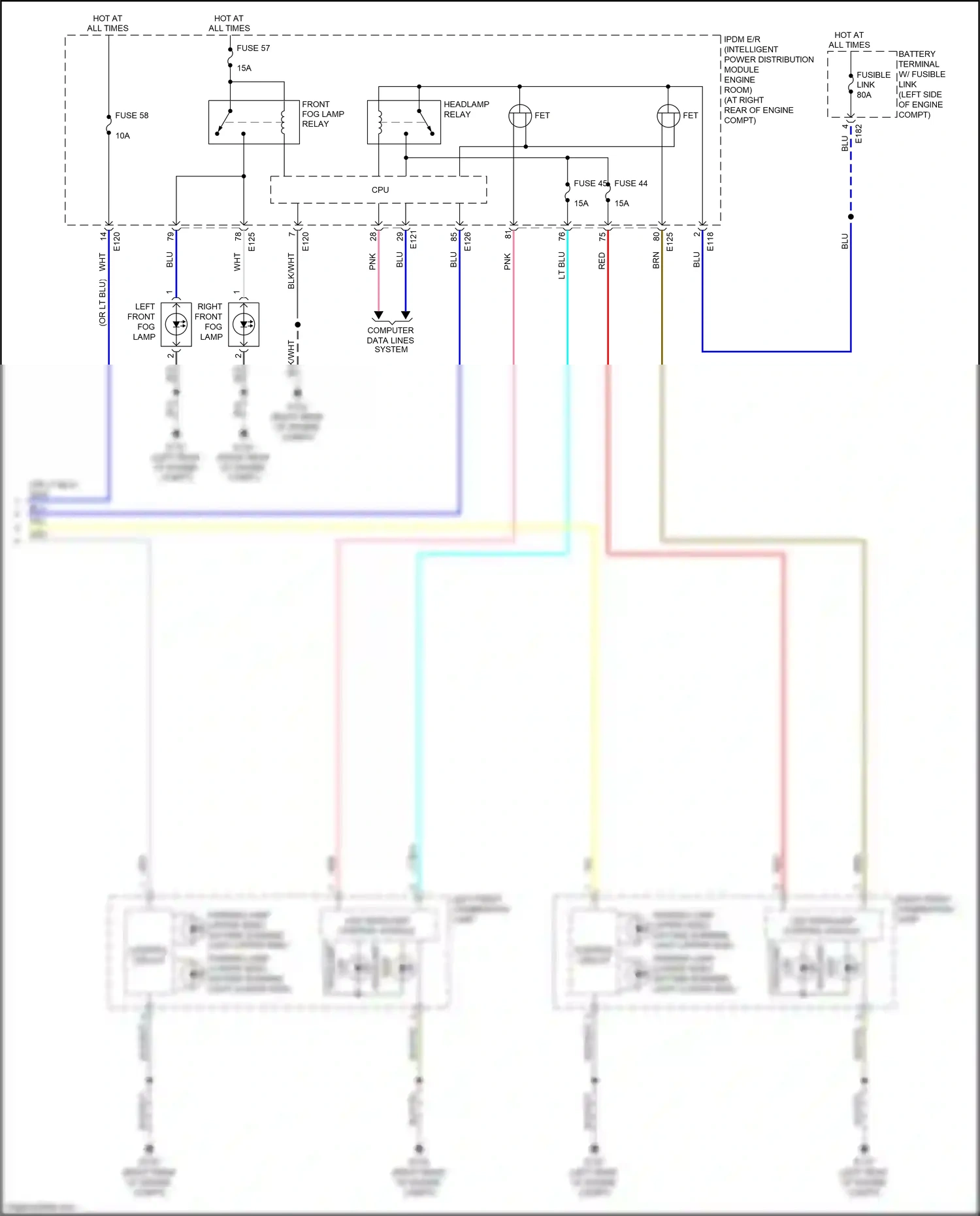 Wiring diagram computer data lines system for Infiniti Q60 II (2016-2024) (34 of 79)