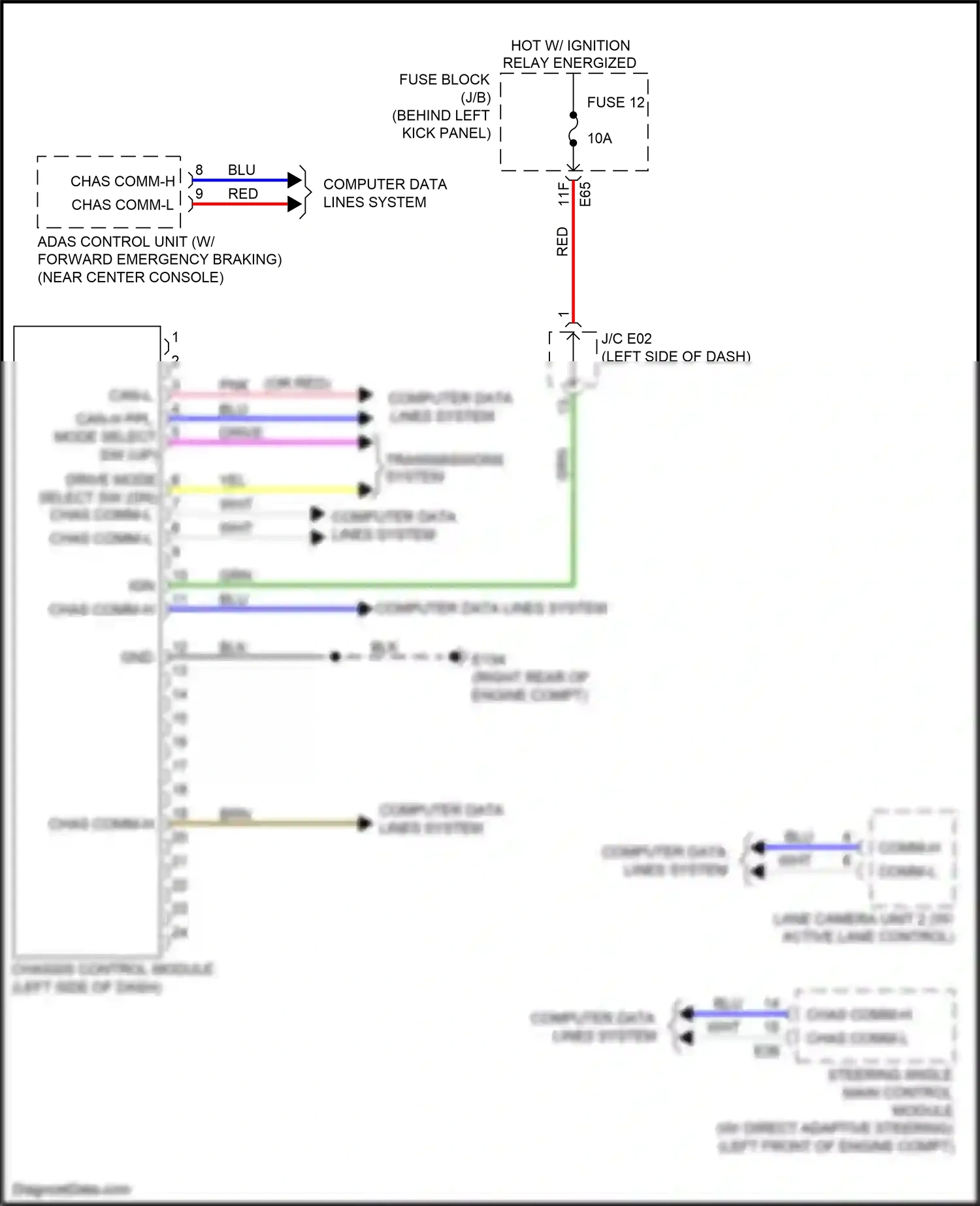 Wiring diagram computer data lines system for Infiniti Q60 II (2016-2024) (56 of 79)