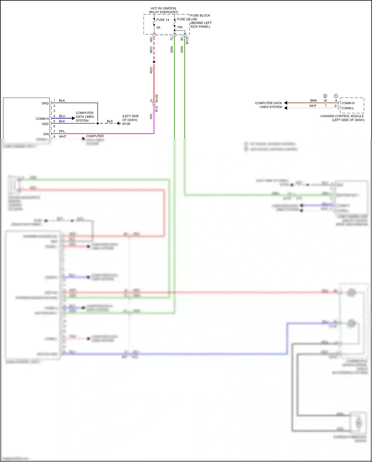 Wiring diagram computer data lines system for Infiniti Q60 II (2016-2024) (17 of 79)
