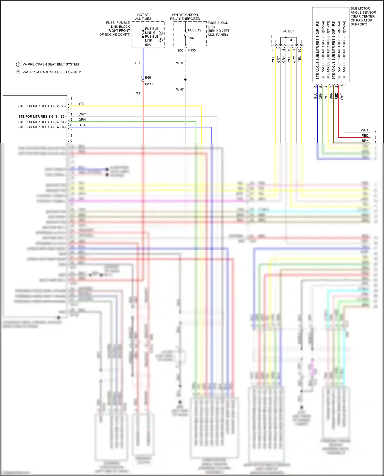 Wiring diagram force motor angle sensor for Infiniti Q60 II (2016-2024) (1 of 1)