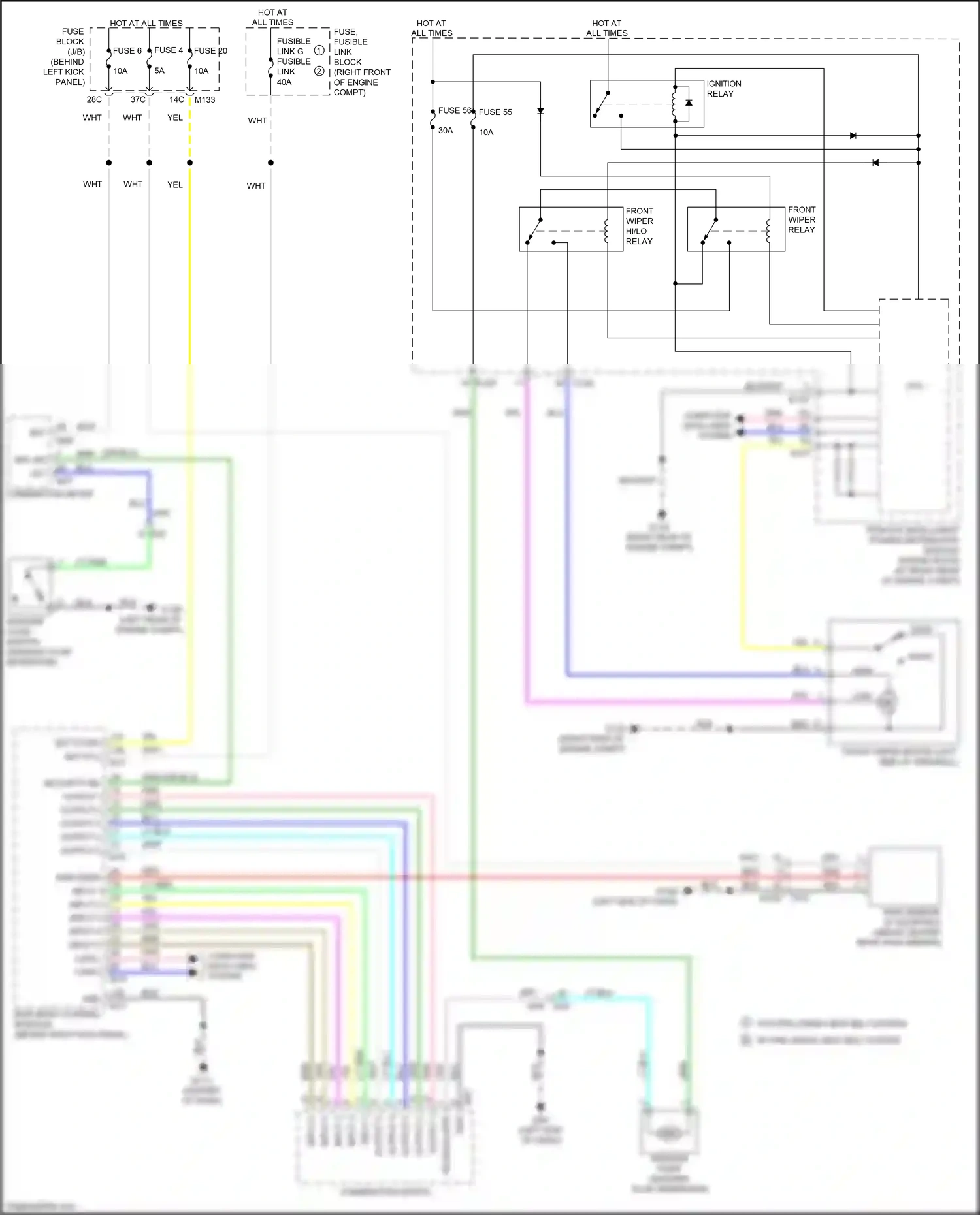 Wiring diagram input 4 for Infiniti Q60 II (2016-2024) (3 of 3)