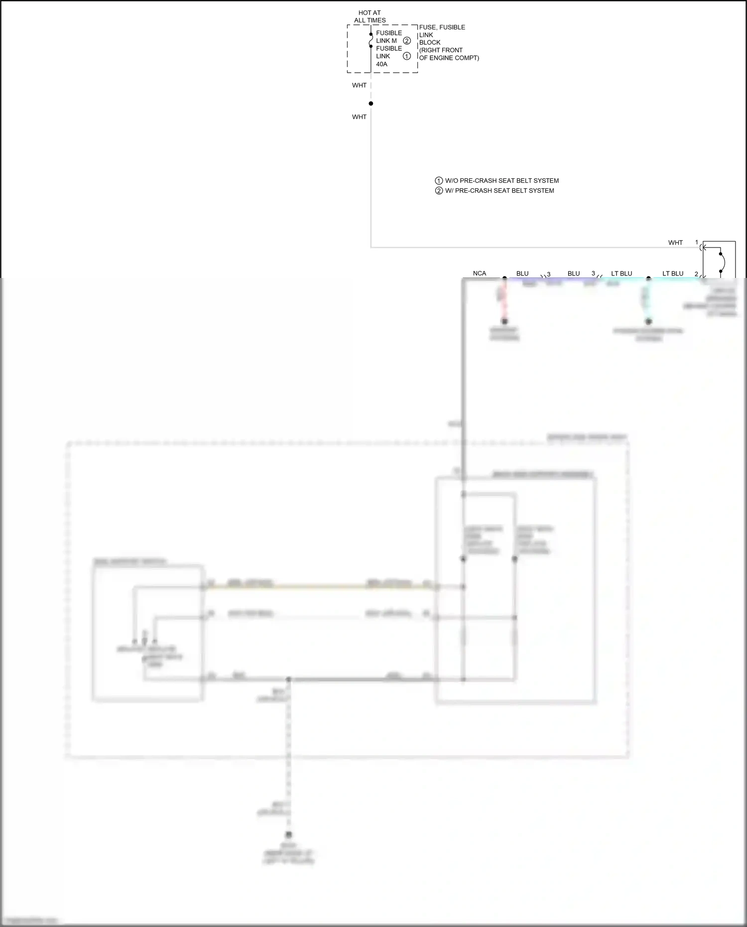 Wiring diagram memory systems for Infiniti Q60 II (2016-2024) (2 of 2)