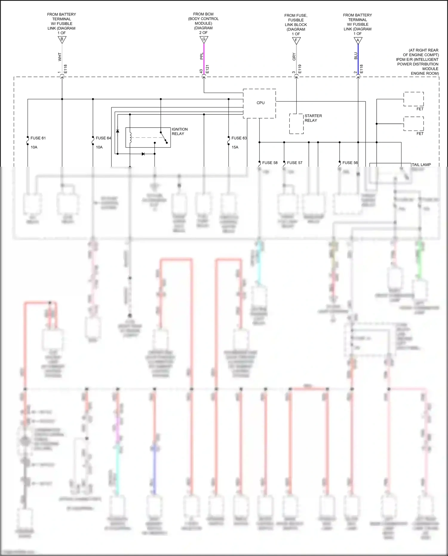 Wiring diagram meter control switch for Infiniti Q60 II (2016-2024) (3 of 3)