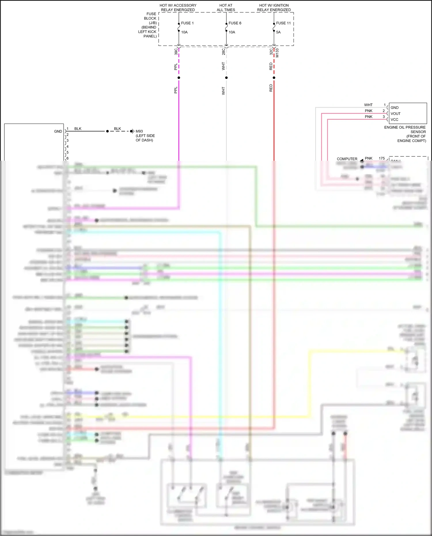 Wiring diagram meter control switch for Infiniti Q60 II (2016-2024) (1 of 3)