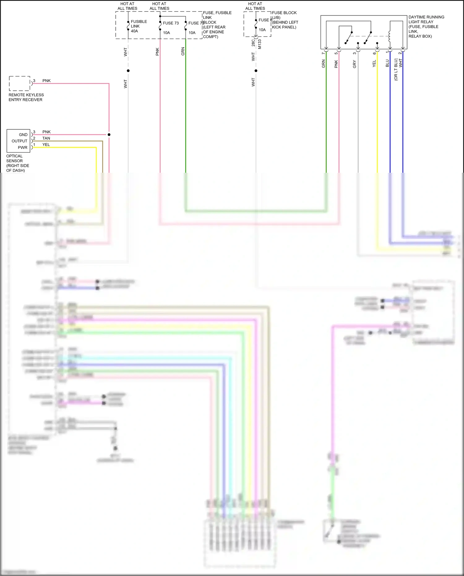 Wiring diagram optical sensor for Infiniti Q60 II (2016-2024) (2 of 5)
