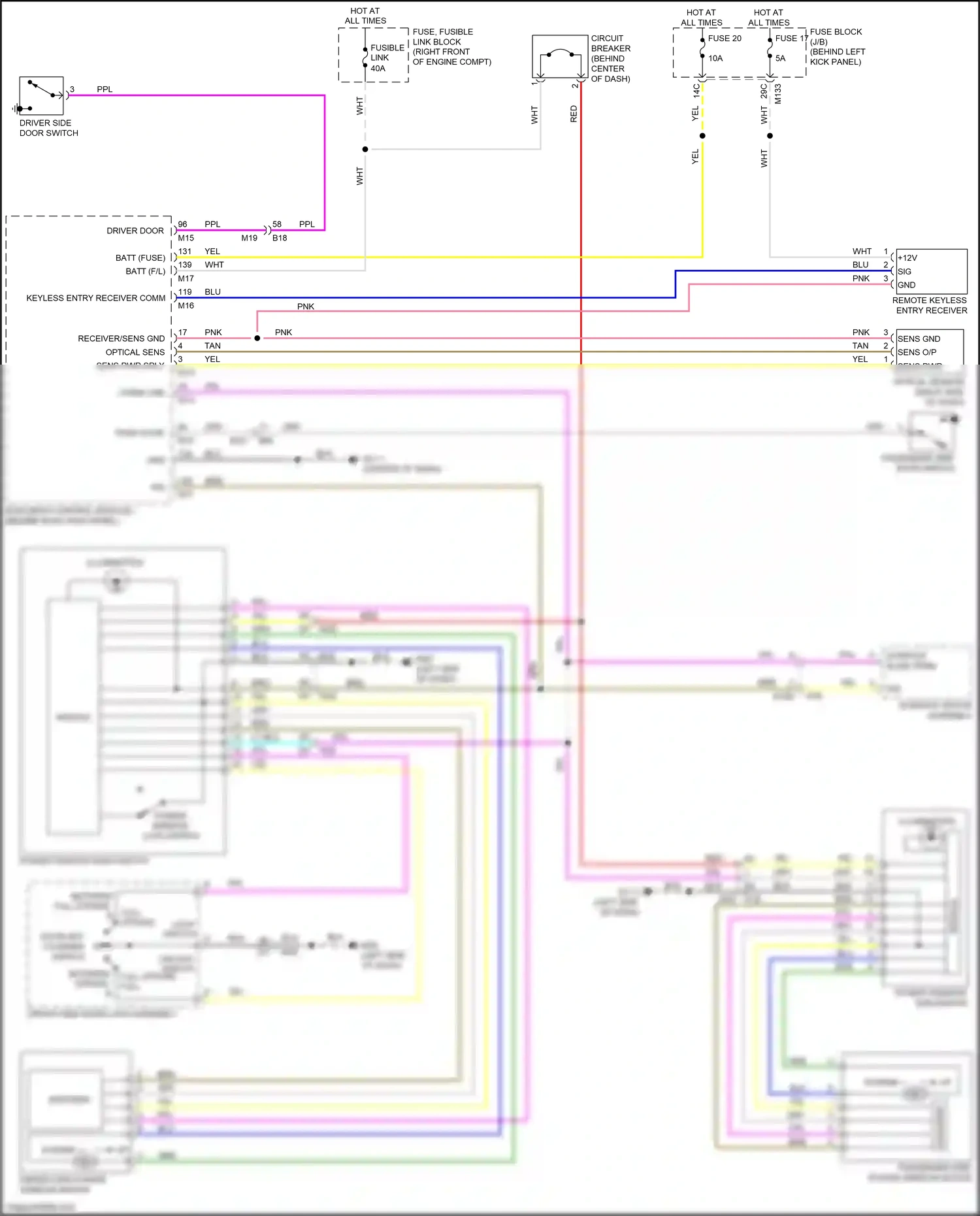 Wiring diagram optical sensor for Infiniti Q60 II (2016-2024) (5 of 5)
