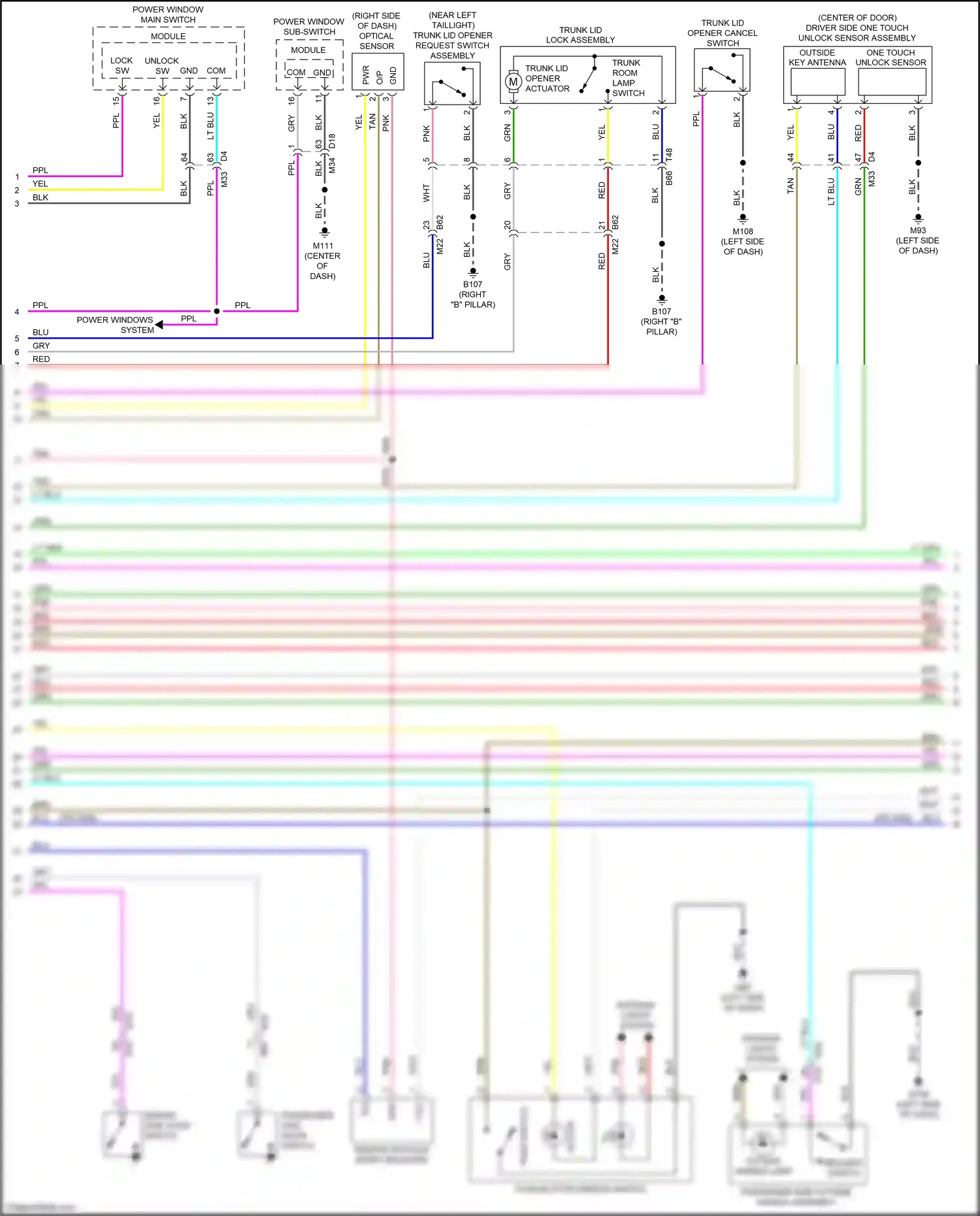Wiring diagram push button ignition switch for Infiniti Q60 II (2016-2024) (1 of 6)
