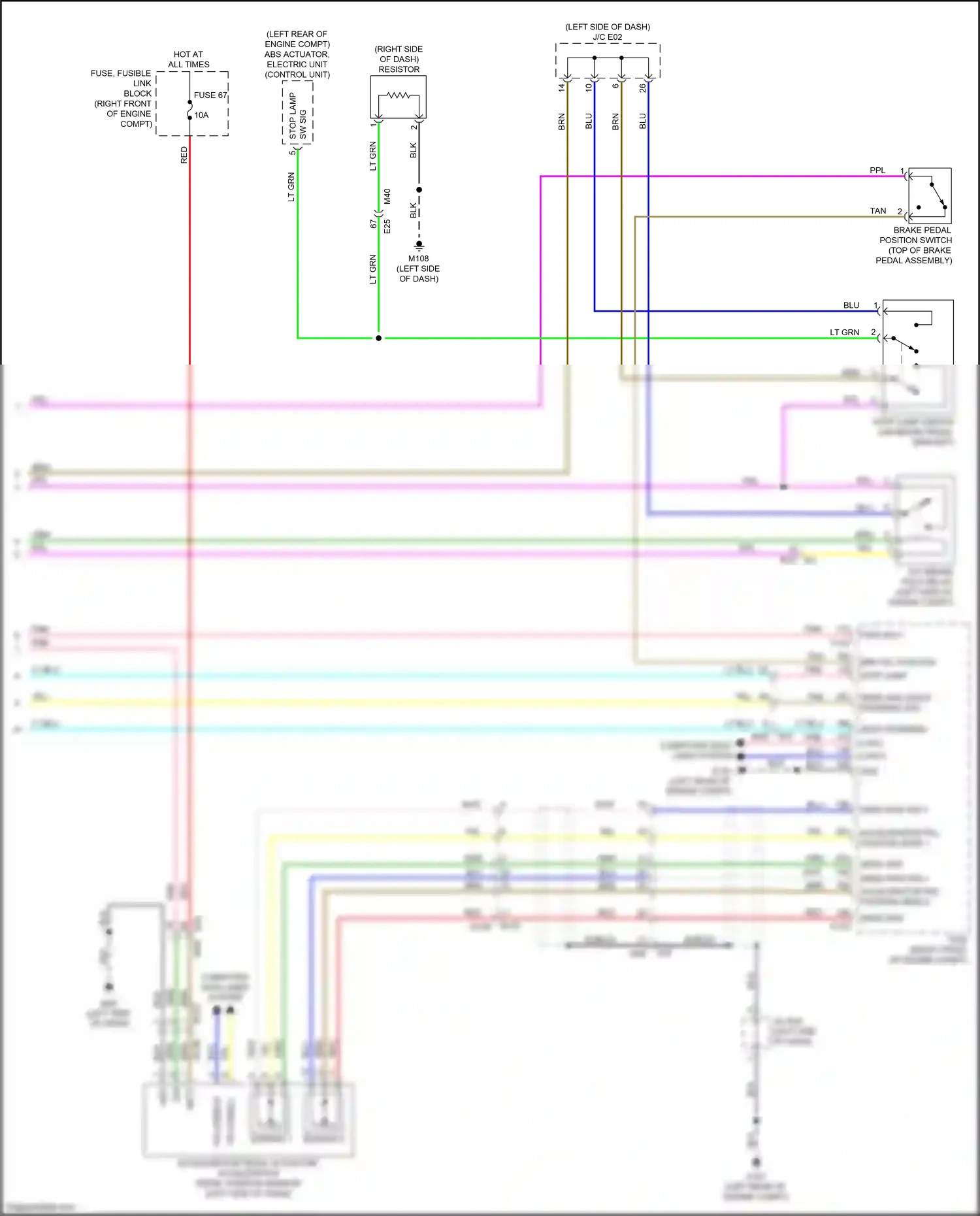 Wiring diagram sensor 2 for Infiniti Q60 II (2016-2024) (3 of 6)