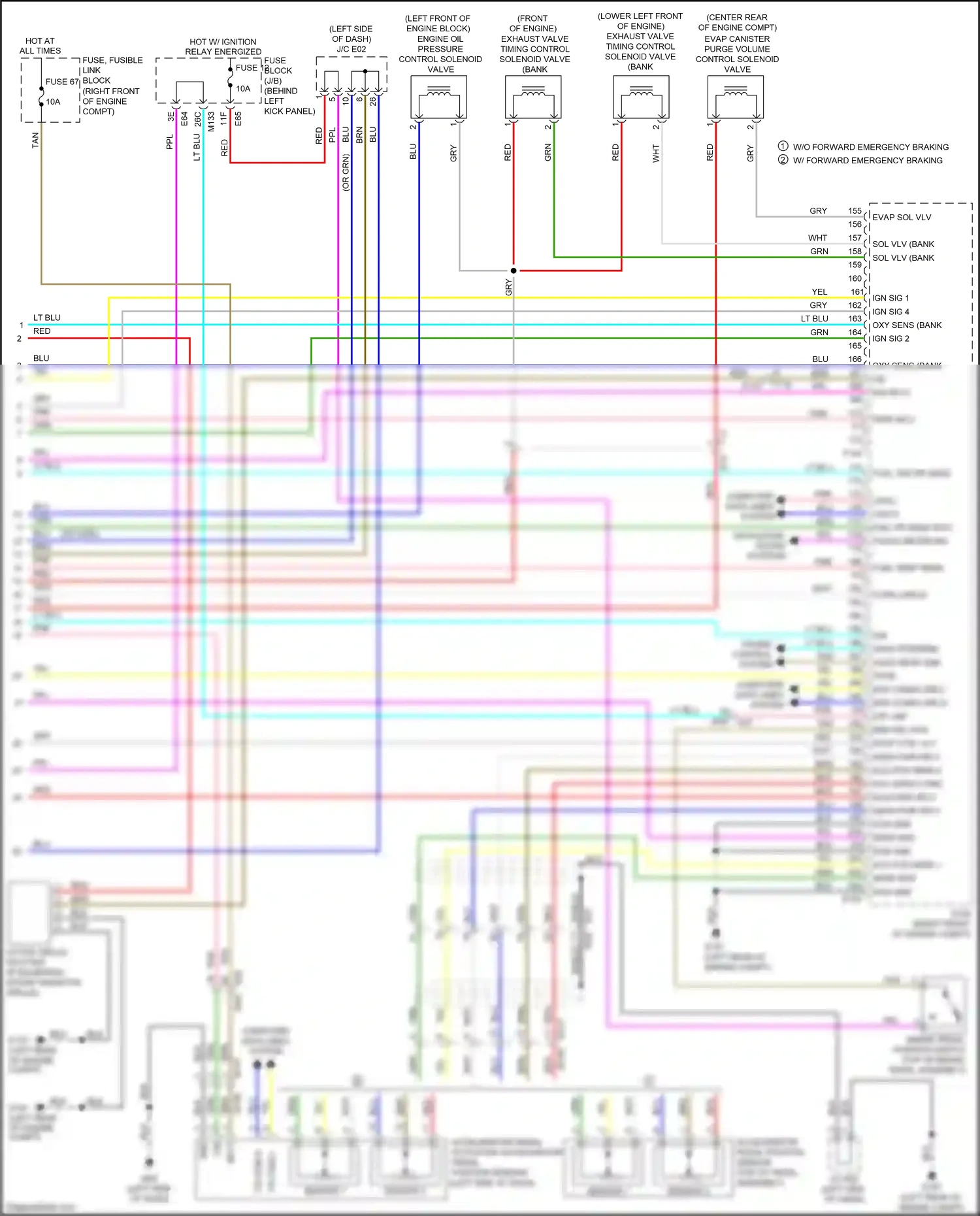 Wiring diagram sensor 2 for Infiniti Q60 II (2016-2024) (6 of 6)
