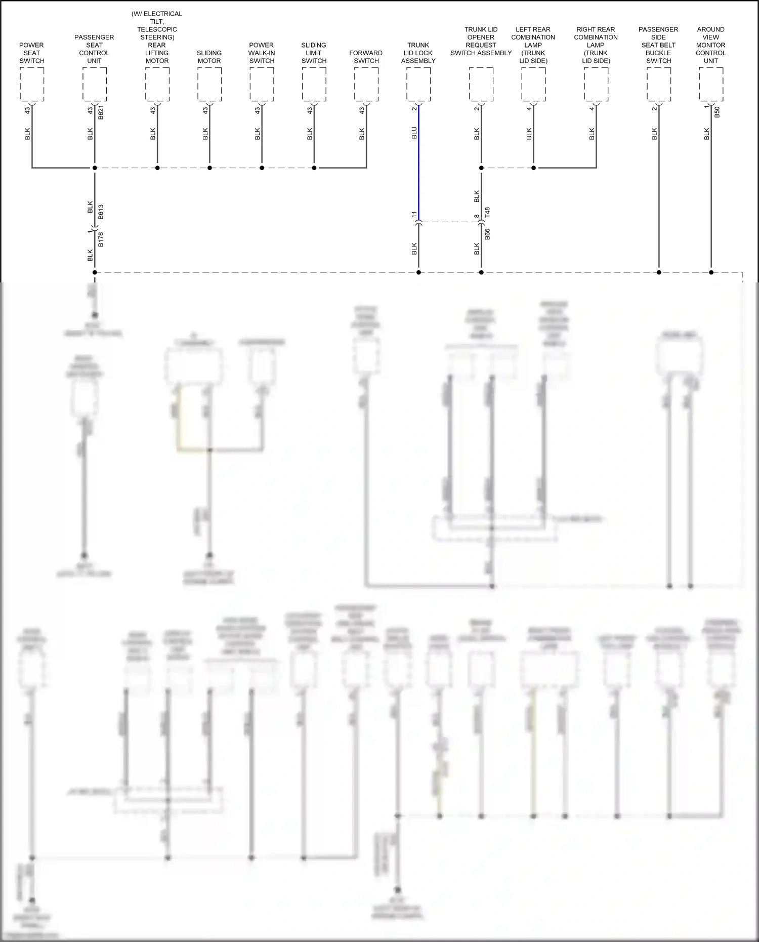 Wiring diagram steering angle main control module for Infiniti Q60 II (2016-2024) (5 of 6)