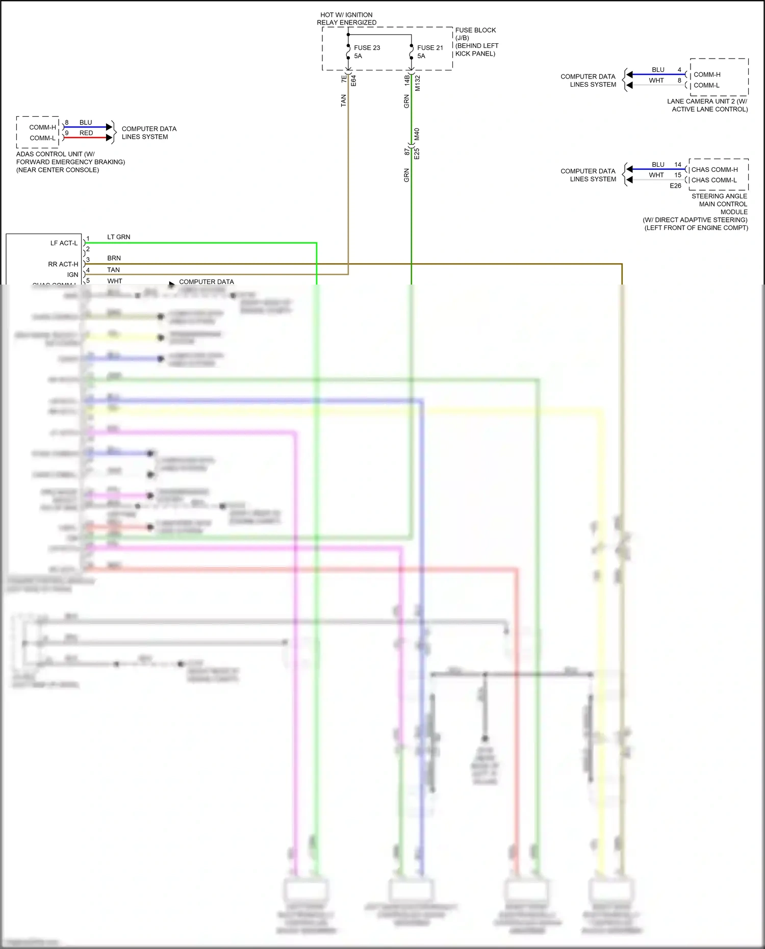 Wiring diagram steering angle main control module for Infiniti Q60 II (2016-2024) (2 of 6)