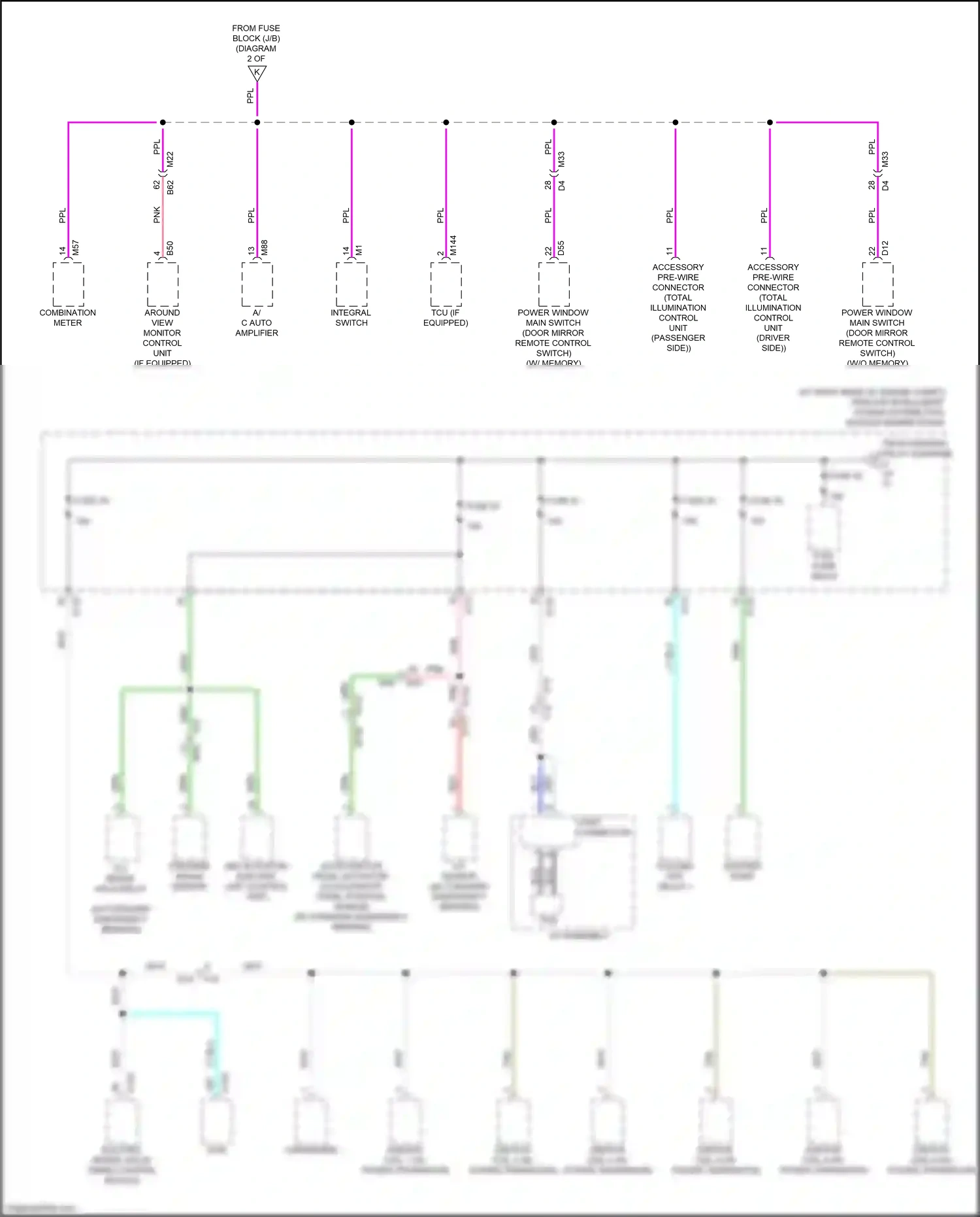 Wiring diagram steering angle sensor for Infiniti Q60 II (2016-2024) (5 of 6)