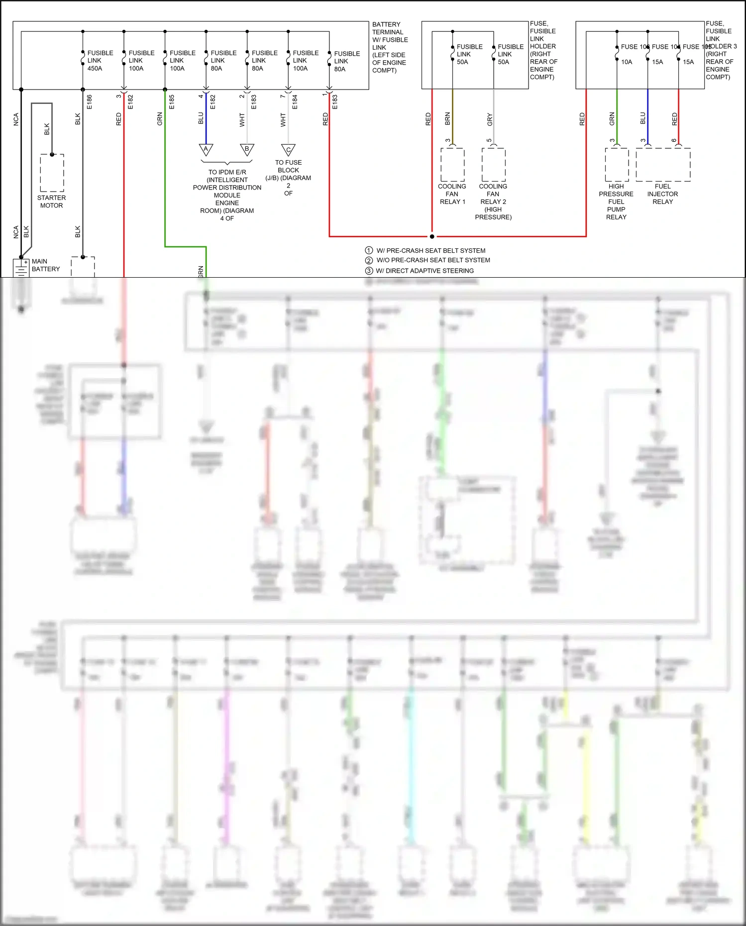Wiring diagram steering angle sub control module for Infiniti Q60 II (2016-2024) (3 of 3)