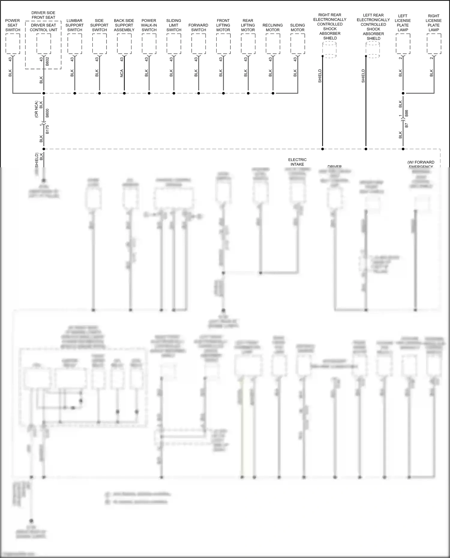 Wiring diagram steering angle sub control module for Infiniti Q60 II (2016-2024) (2 of 3)