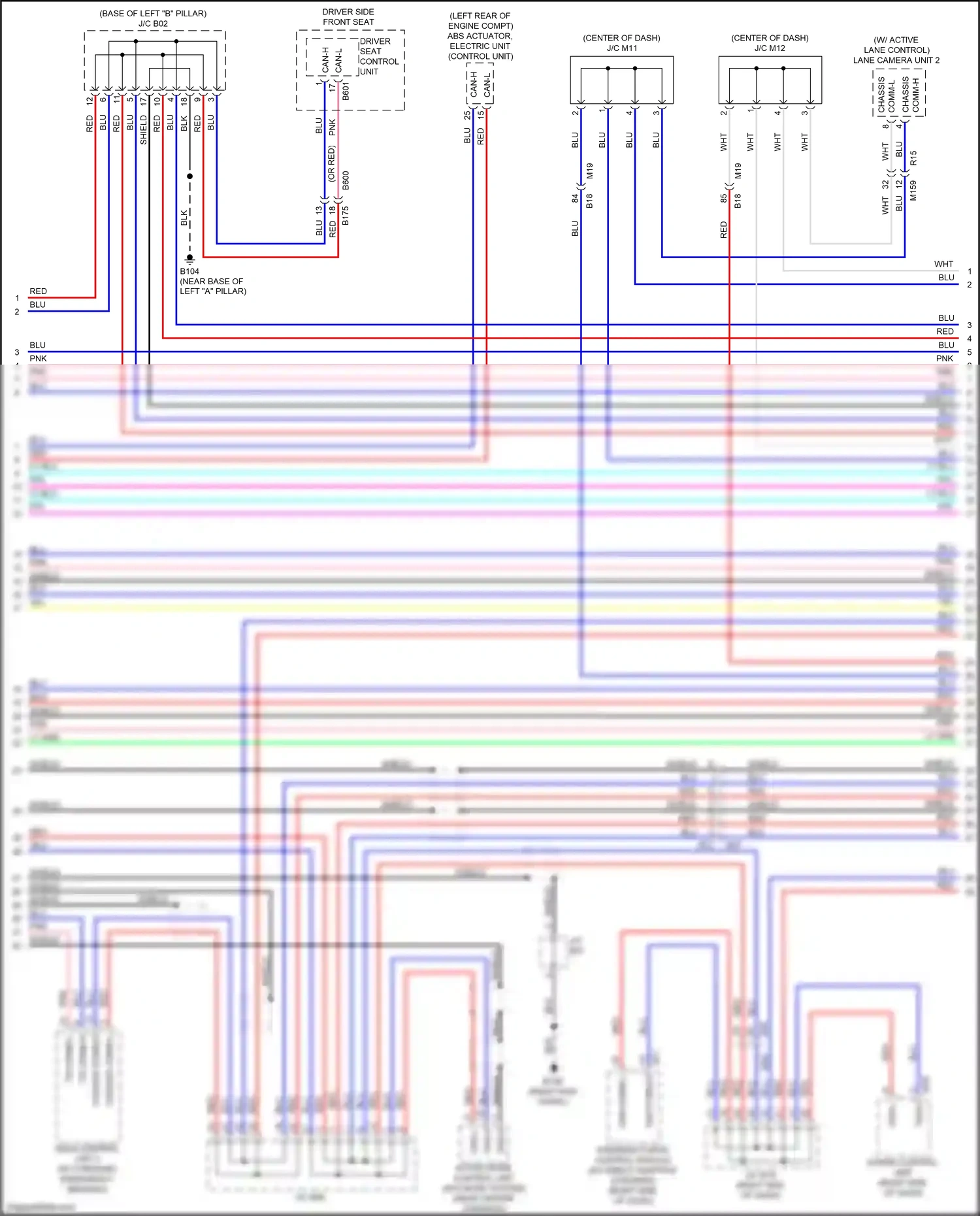 Wiring diagram steering force control module for Infiniti Q60 II (2016-2024) (1 of 4)