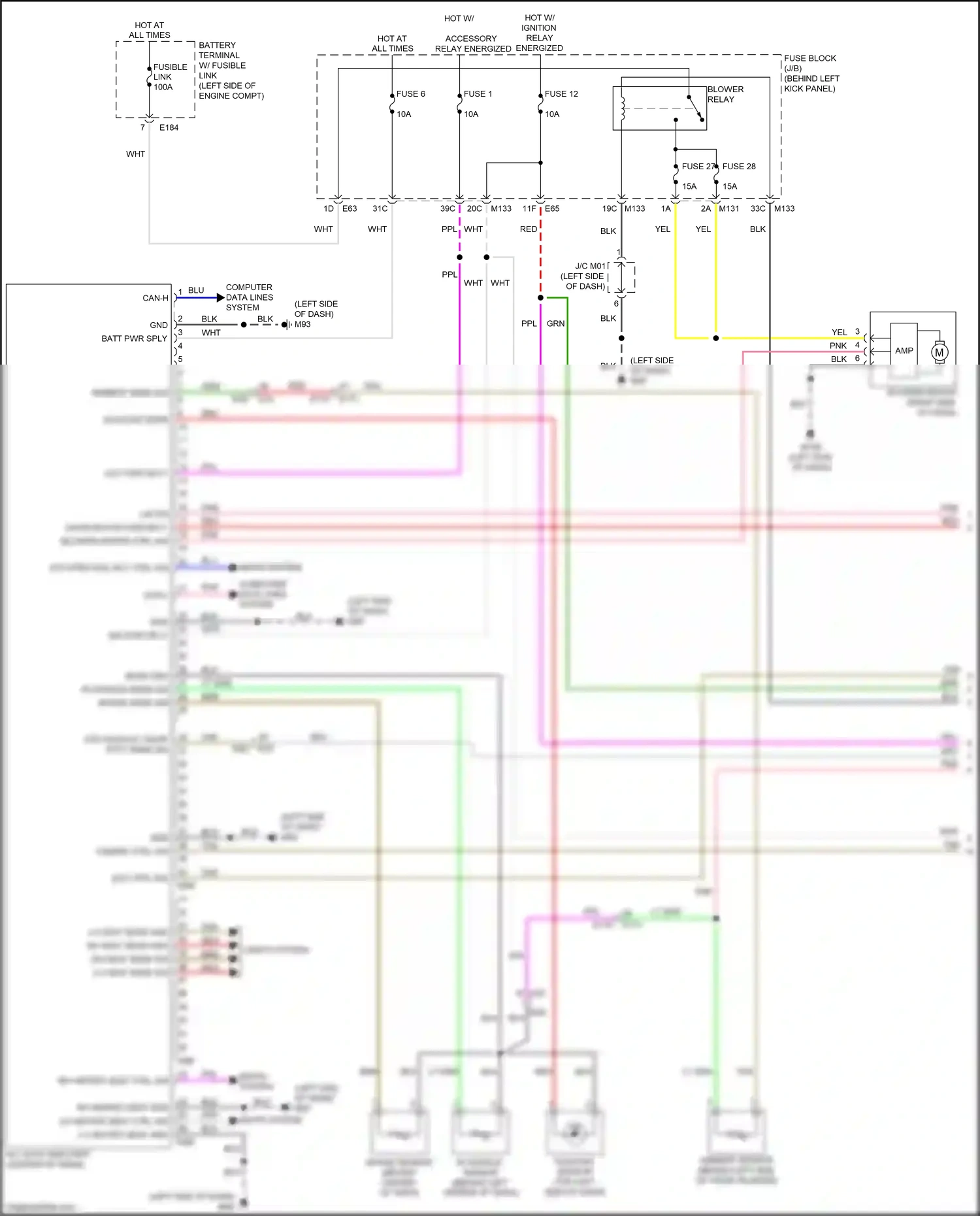 Wiring diagram sunload sensor for Infiniti Q60 II (2016-2024) (1 of 1)