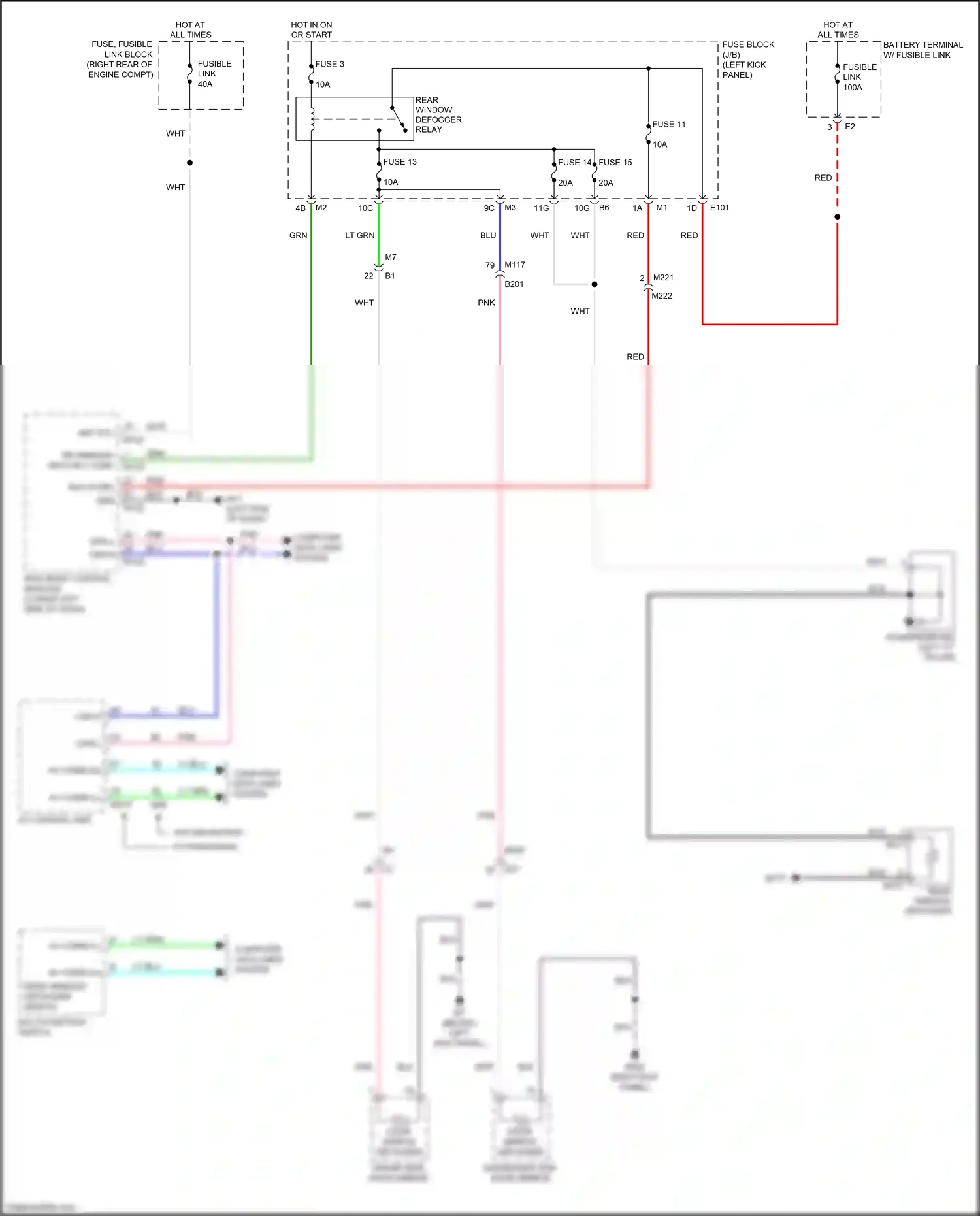 Infiniti Q70 I facelift (2015-2019) multi- function switch wiring diagram  (11 of 14)