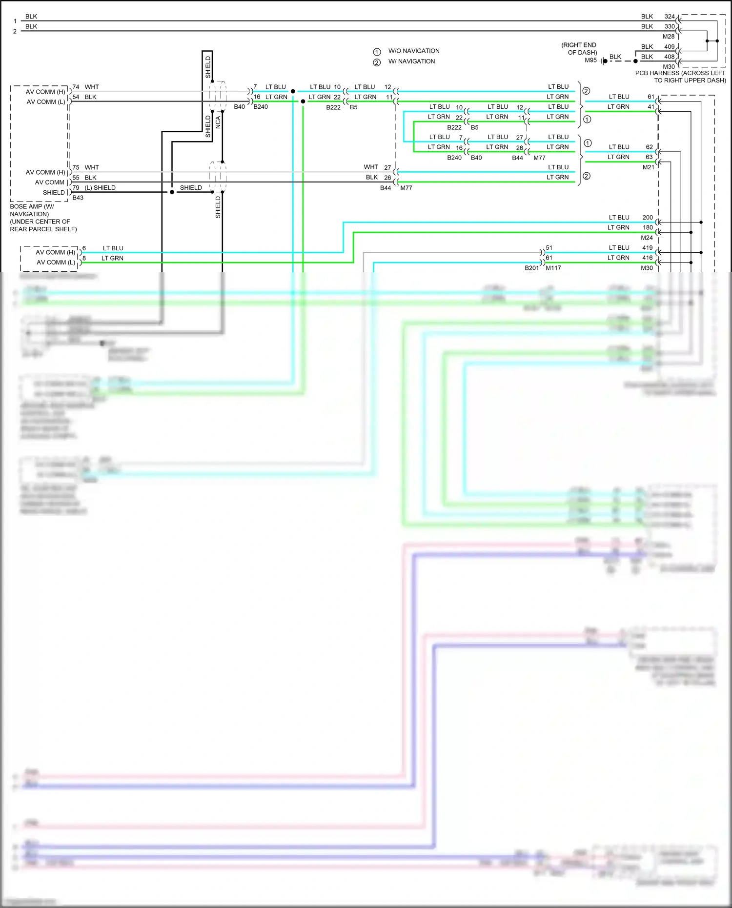 Infiniti Q70 I facelift (2015-2019) multi- function switch wiring diagram  (3 of 14)