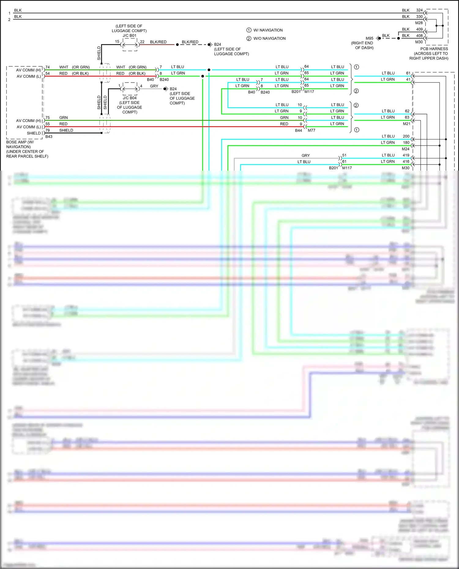 Infiniti Q70 I facelift (2015-2019) multi- function switch wiring diagram  (1 of 14)