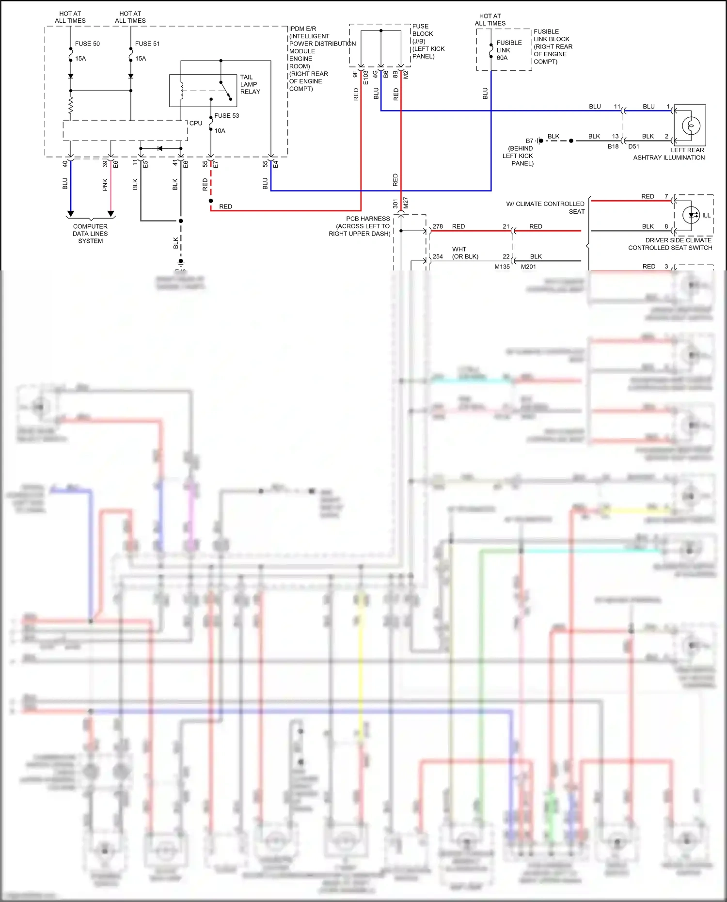 Infiniti Q70 I facelift (2015-2019) multi- function switch wiring diagram  (7 of 14)