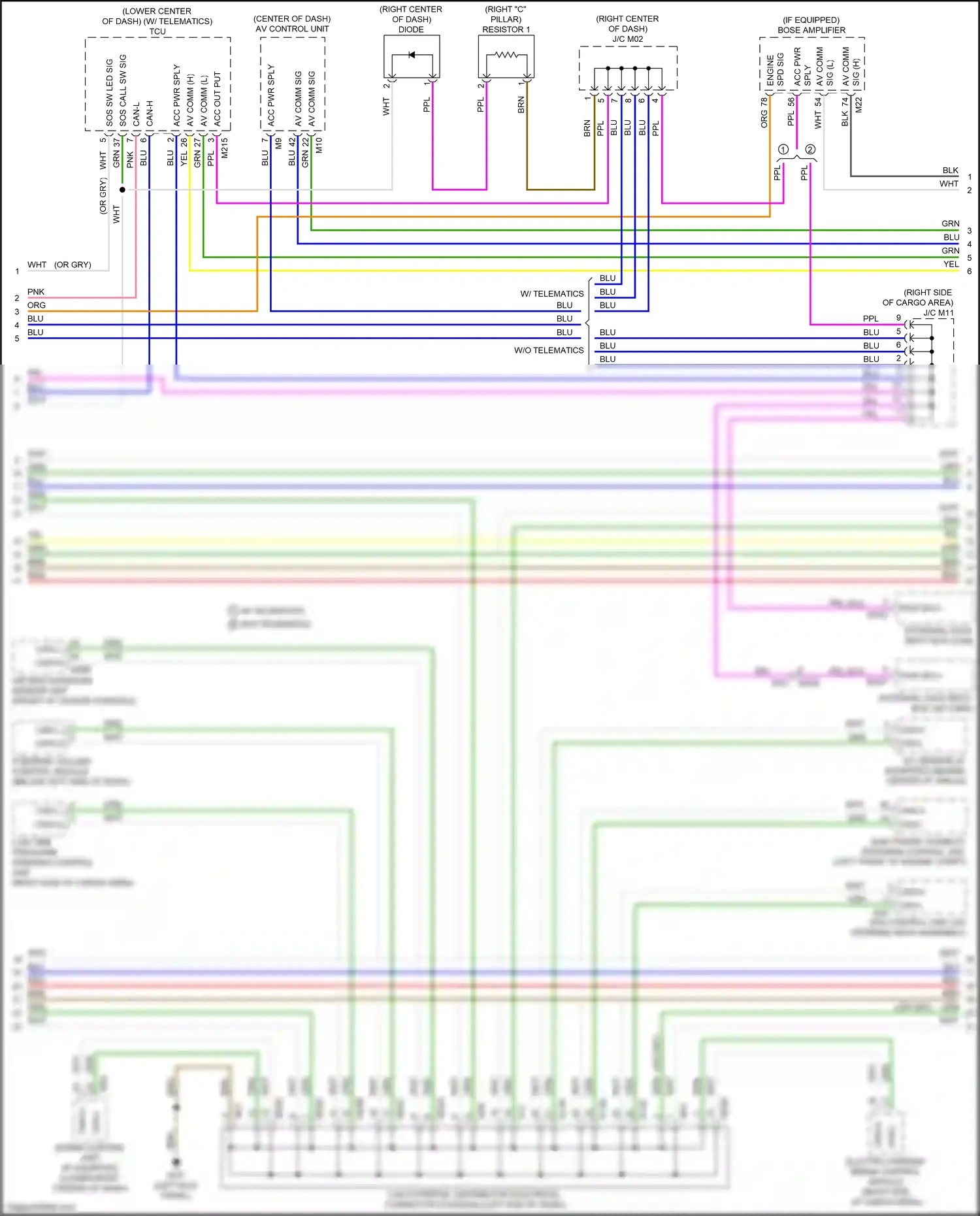 Infiniti QX30 I (2015-2019) electronic stability program control unit wiring diagram  (2 of 4)