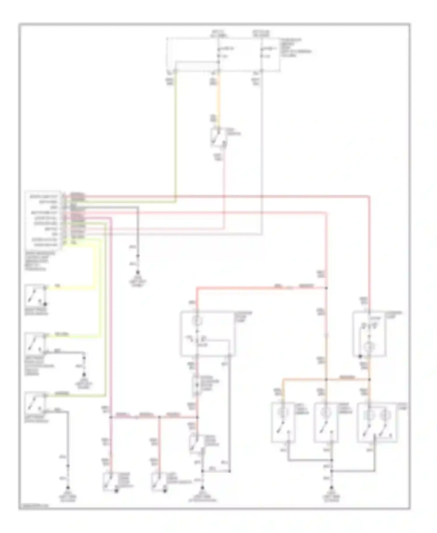 QX4 Infiniti I (1996-2003): Courtesy lamps circuit