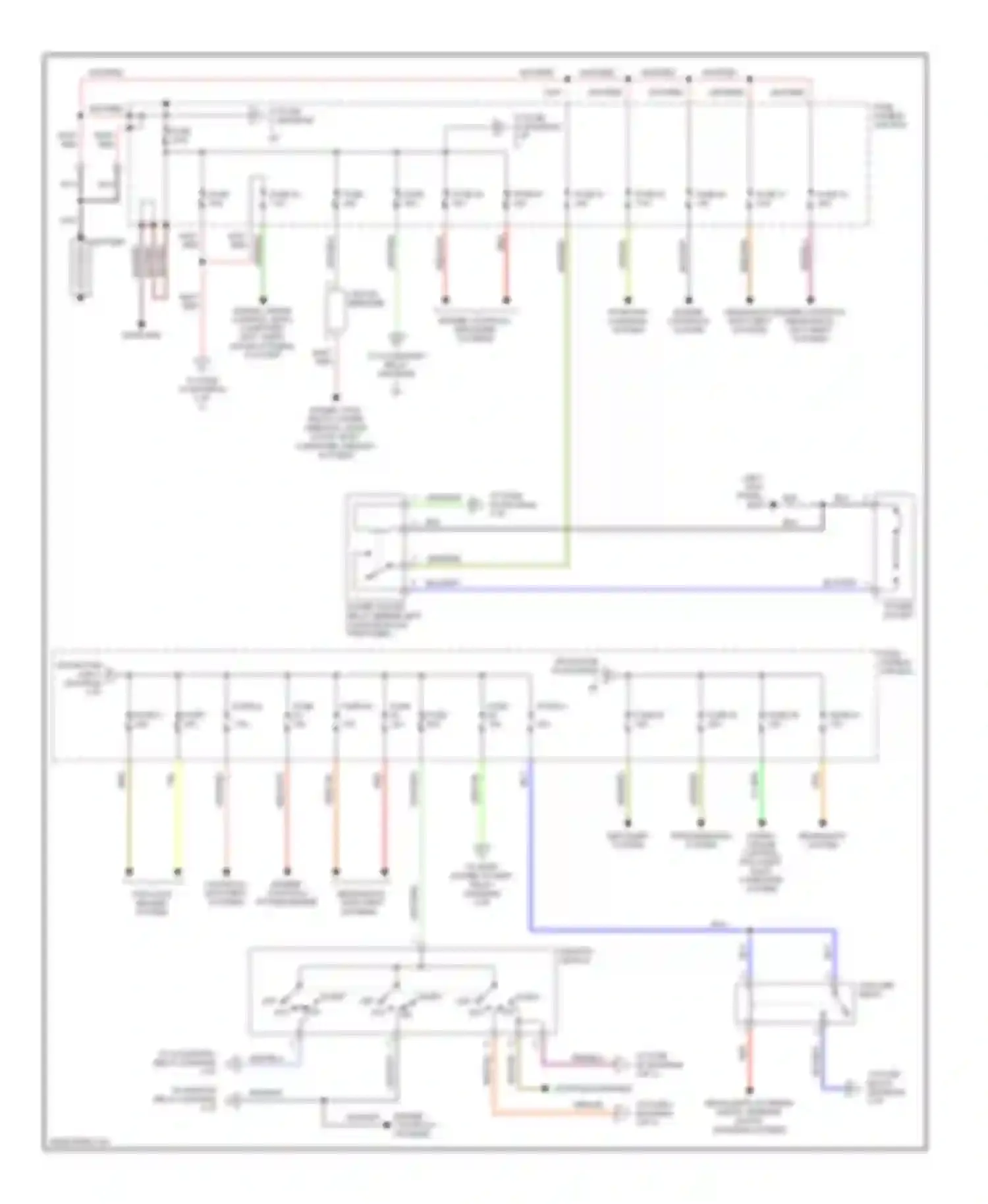 QX4 Infiniti I (1996-2003): Power distribution circuit (1 of 3)