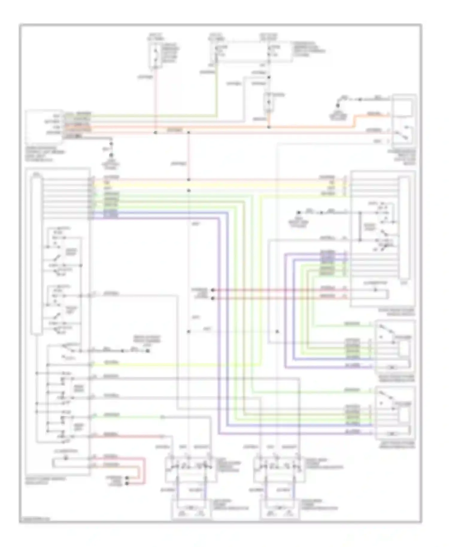 QX4 Infiniti I (1996-2003): Power window circuit