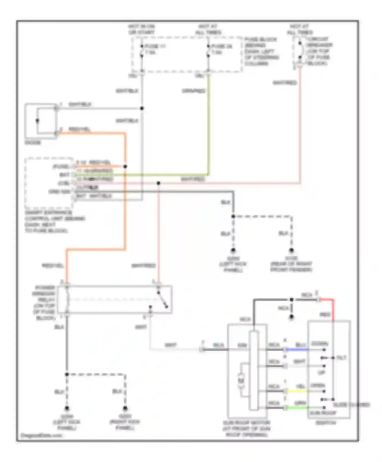Wiring diagram fuse 11 for Infiniti QX4 I (1996-2003) (14 of 16)