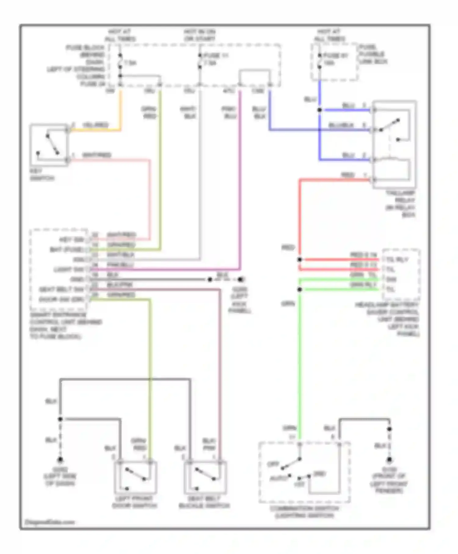 Wiring diagram fuse, fusible link box fuse 61 for Infiniti QX4 I (1996-2003) (1 of 1)