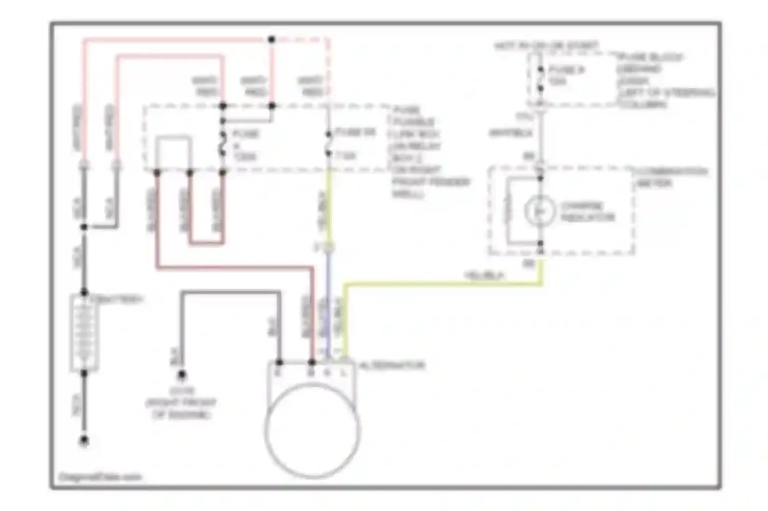 Wiring diagram hot in on or start for Infiniti QX4 I (1996-2003) (21 of 30)