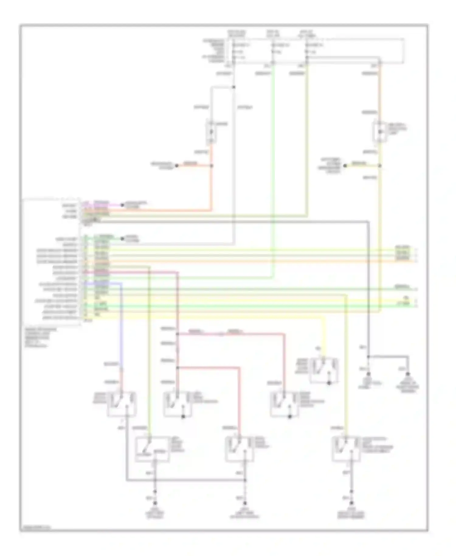 Wiring diagram left front door switch for Infiniti QX4 I (1996-2003) (1 of 9)
