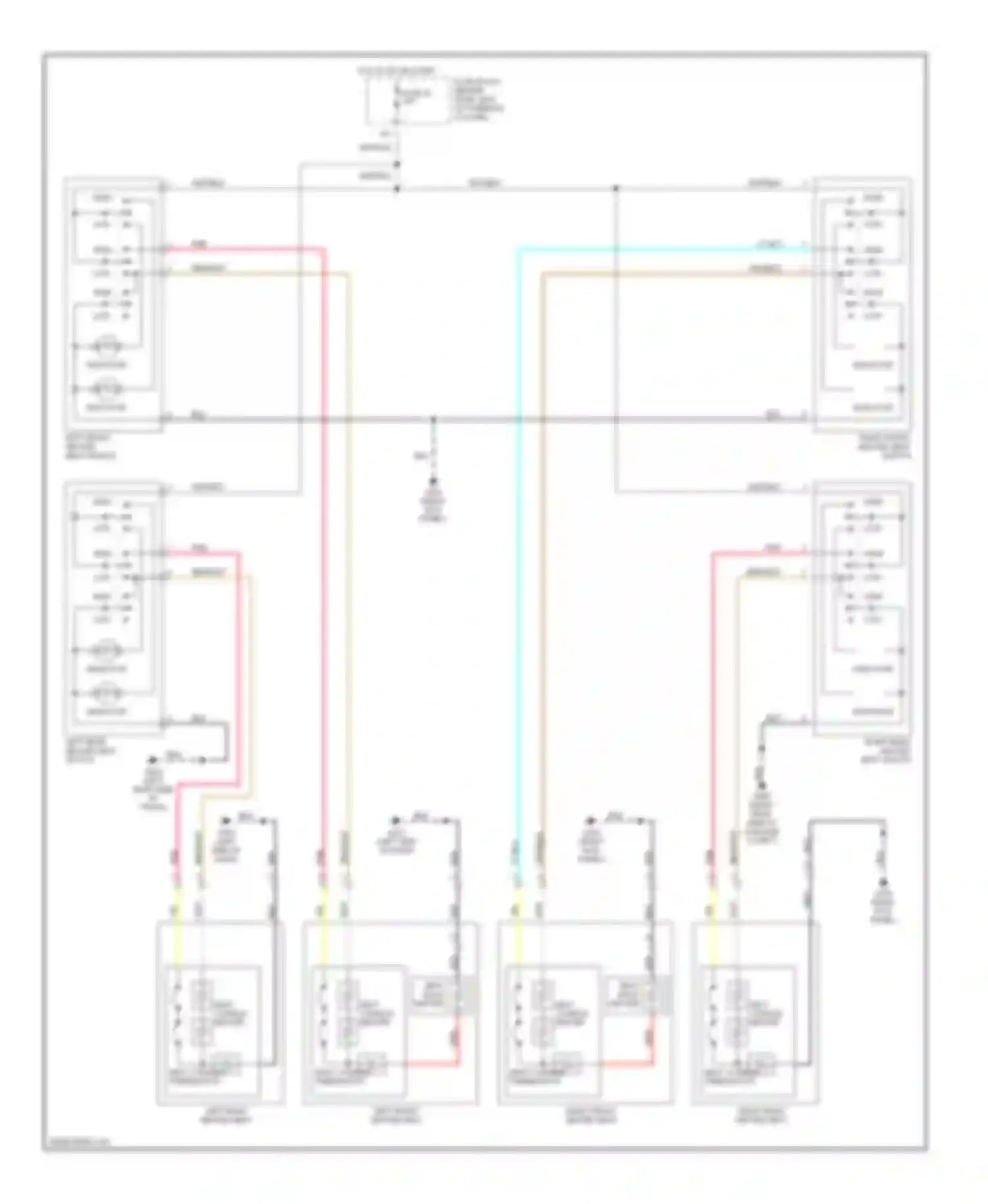 Wiring diagram left front heated seat for Infiniti QX4 I (1996-2003) (1 of 1)