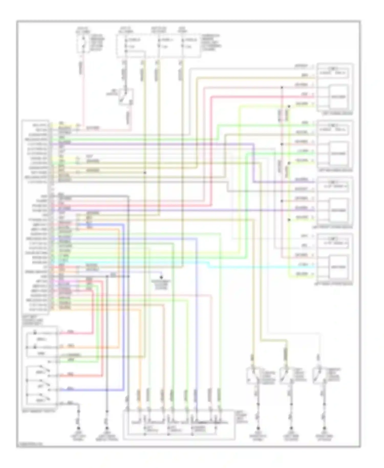 Wiring diagram left reclining device for Infiniti QX4 I (1996-2003) (1 of 1)