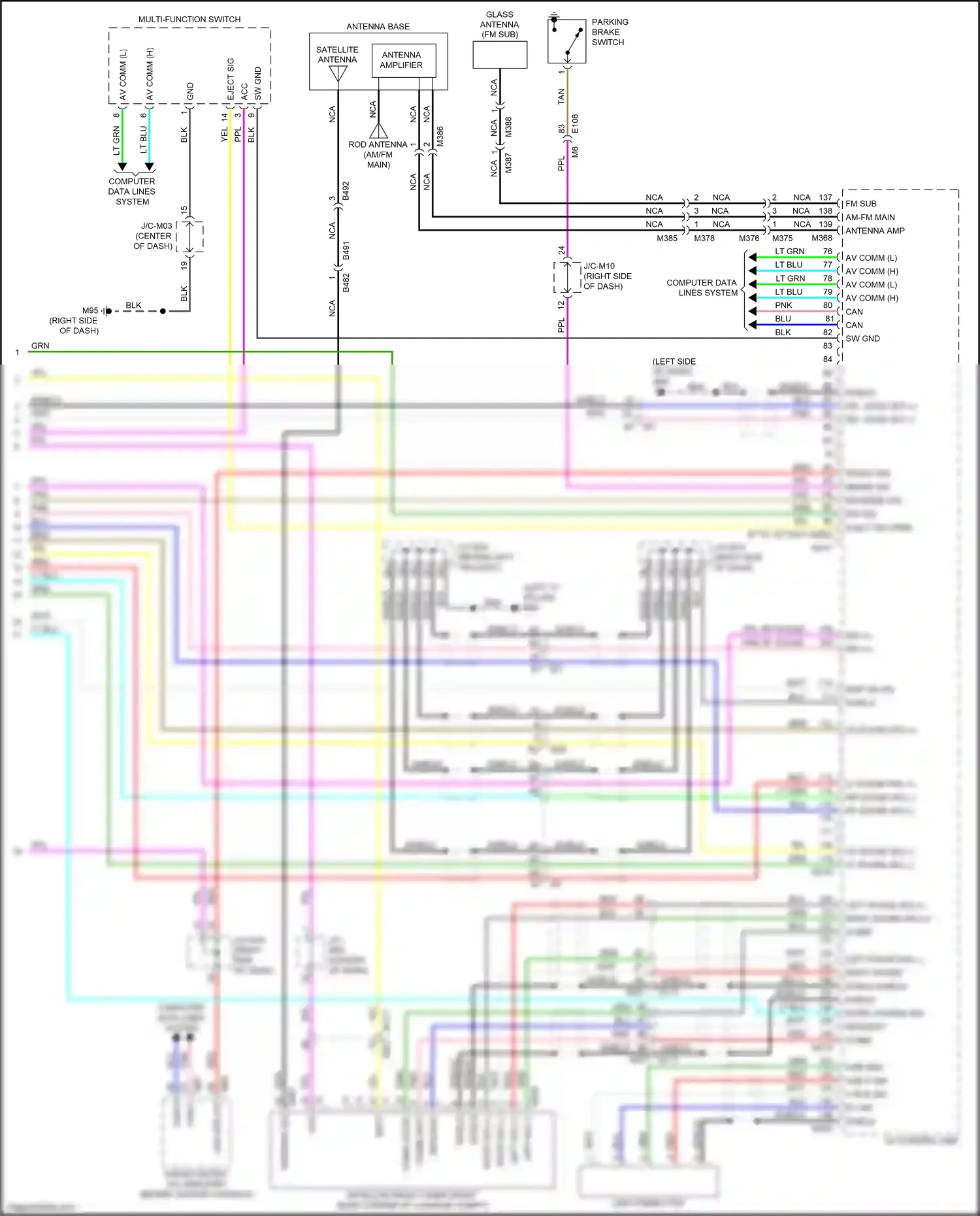 Infiniti QX50 I facelift (2015-2017) multi- function switch wiring diagram  (6 of 6)