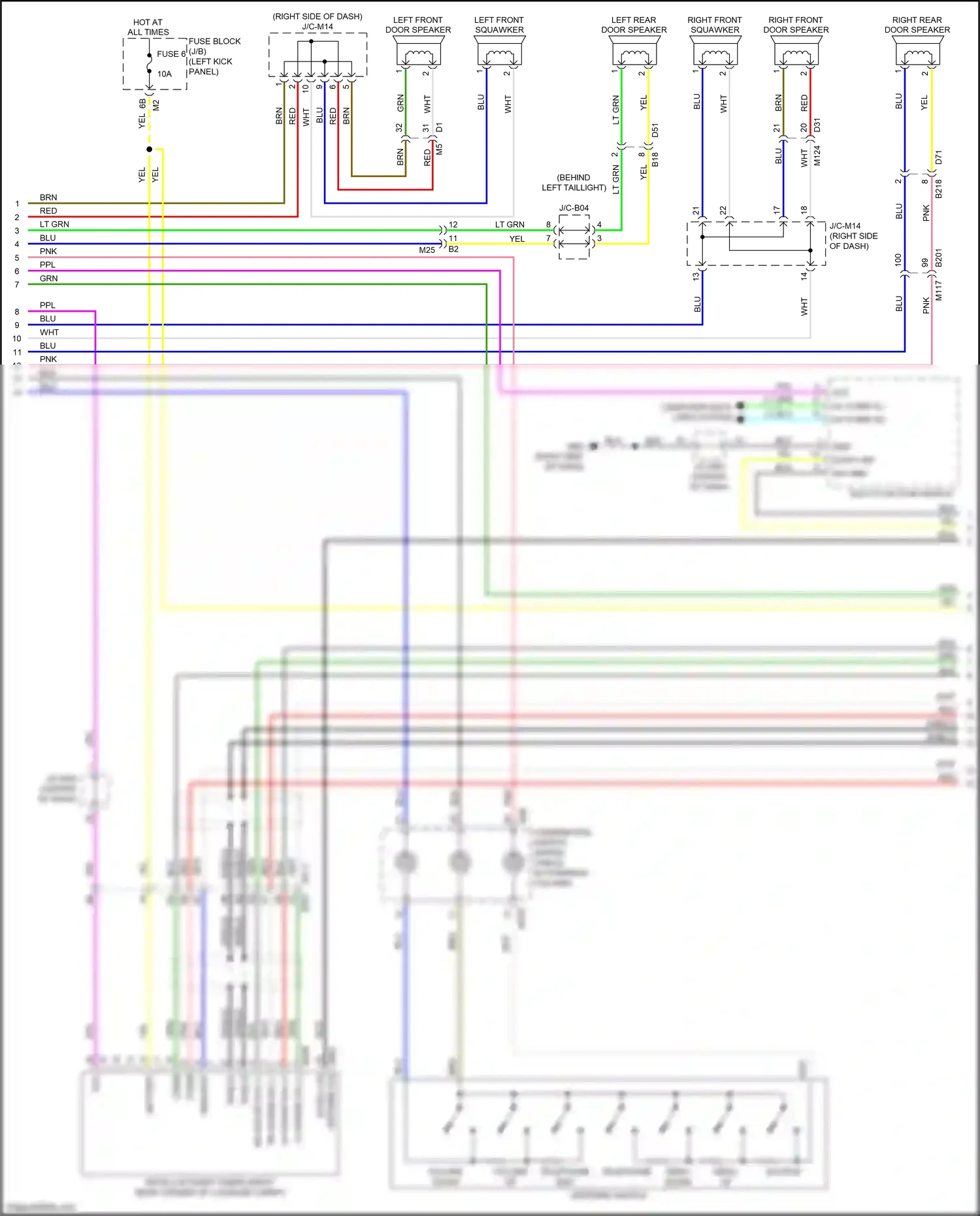Infiniti QX50 I facelift (2015-2017) multi- function switch wiring diagram  (4 of 6)