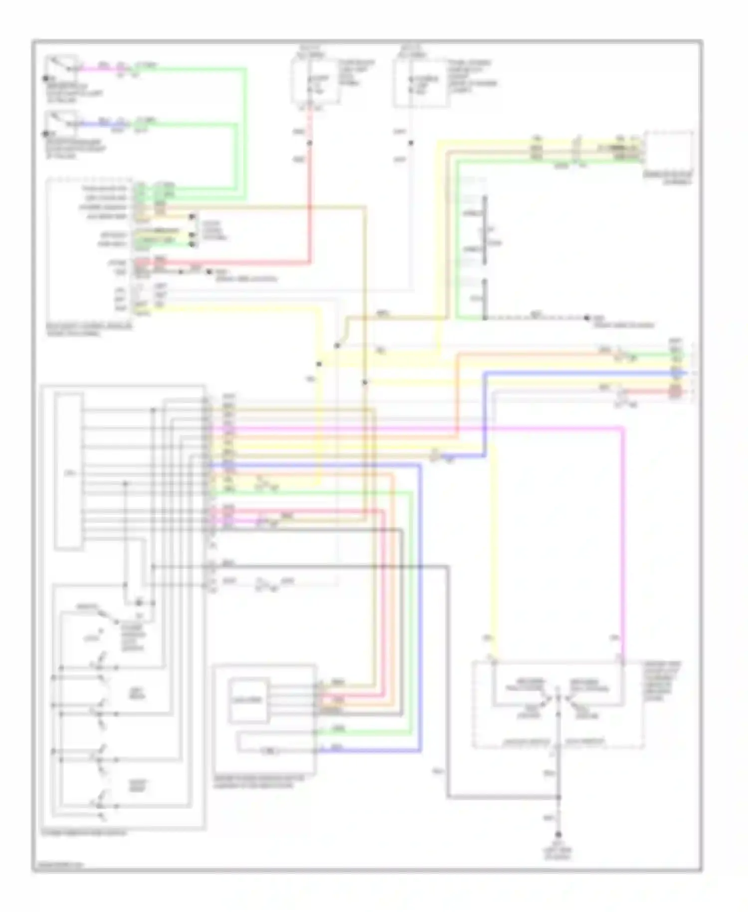 QX50 Infiniti I (2013-2015): Power windows circuit (1 of 2)