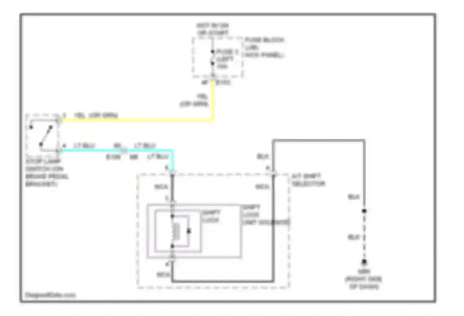 QX50 Infiniti I (2013-2015): Shift interlock circuit
