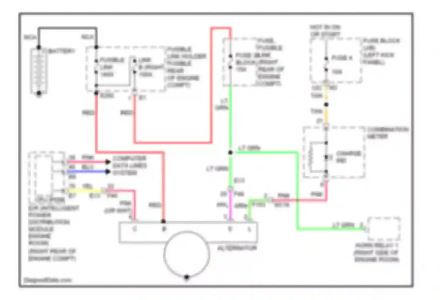 QX50 Infiniti I (2013-2015): Charging circuit