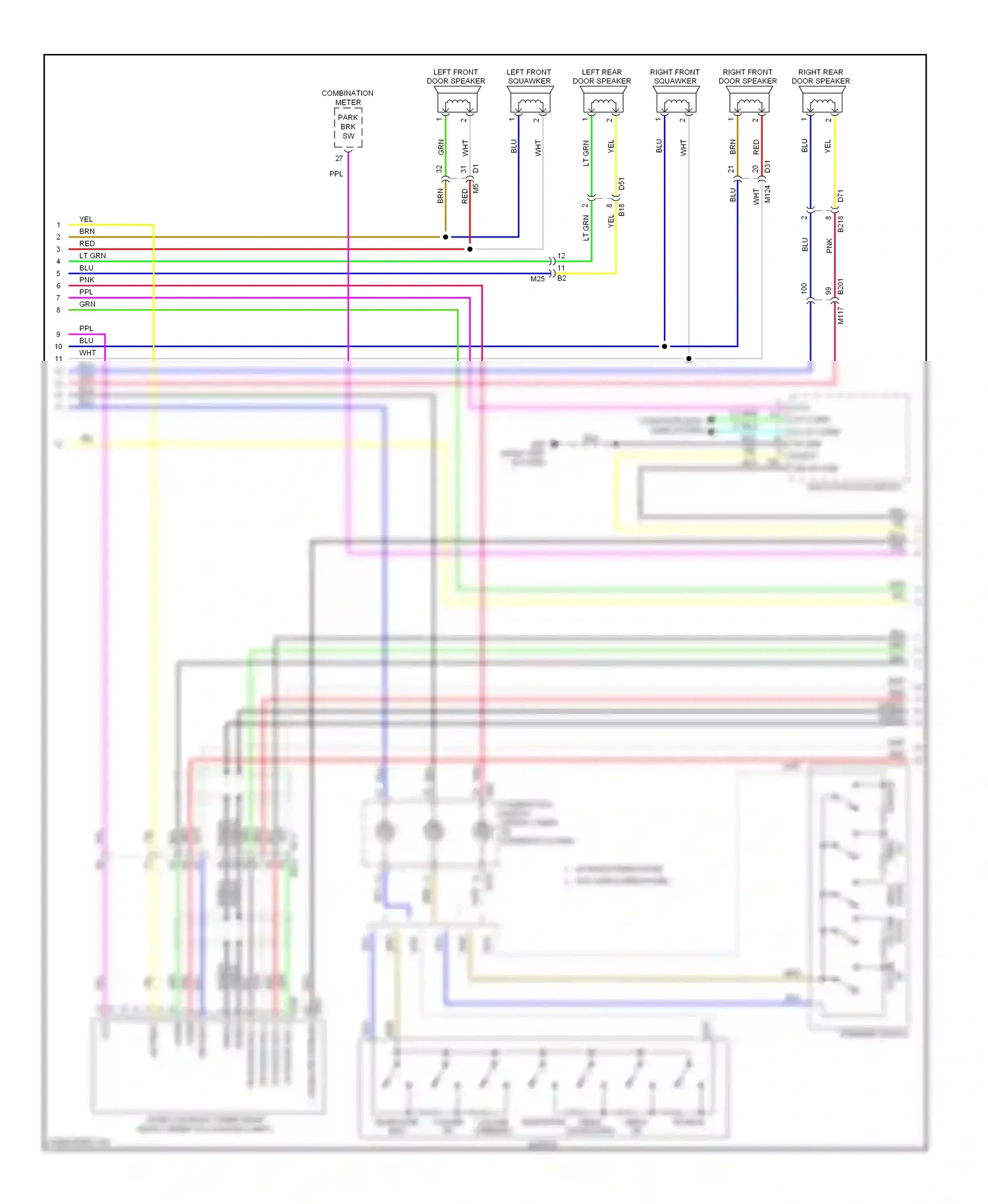 Infiniti QX50 I (2013-2015) multi- function switch wiring diagram  (2 of 4)